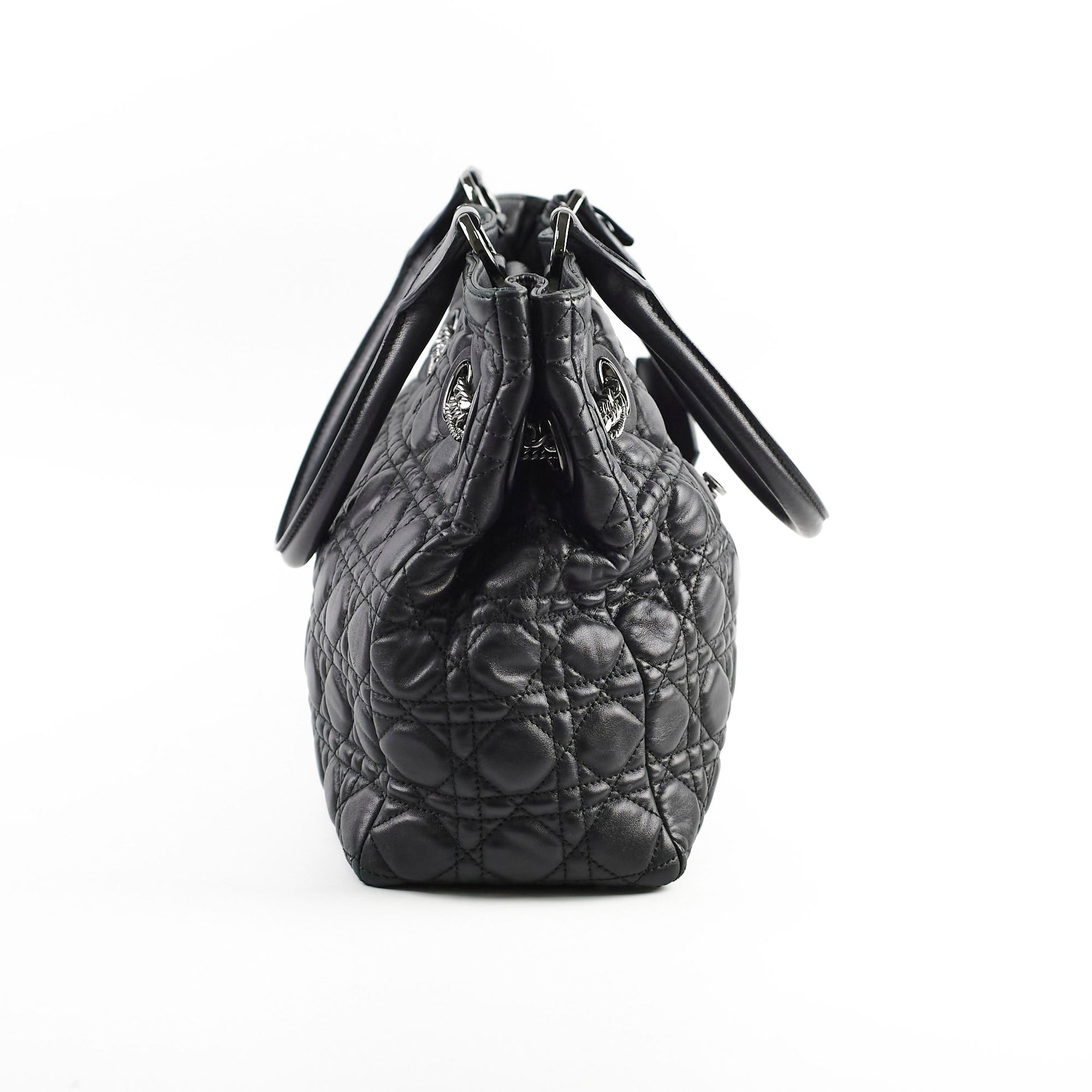 Dior Christian Cannage Chri Chri Tote Black Tote Bag