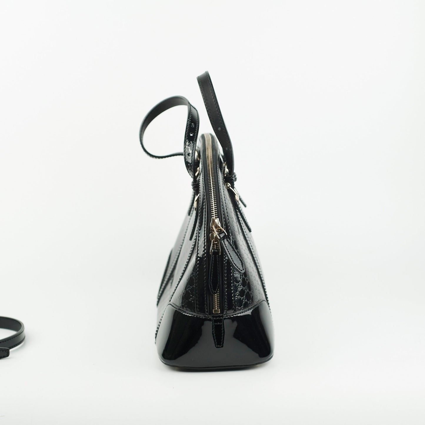 Gucci Bowling Patent Bag Black Shoulder Bag
