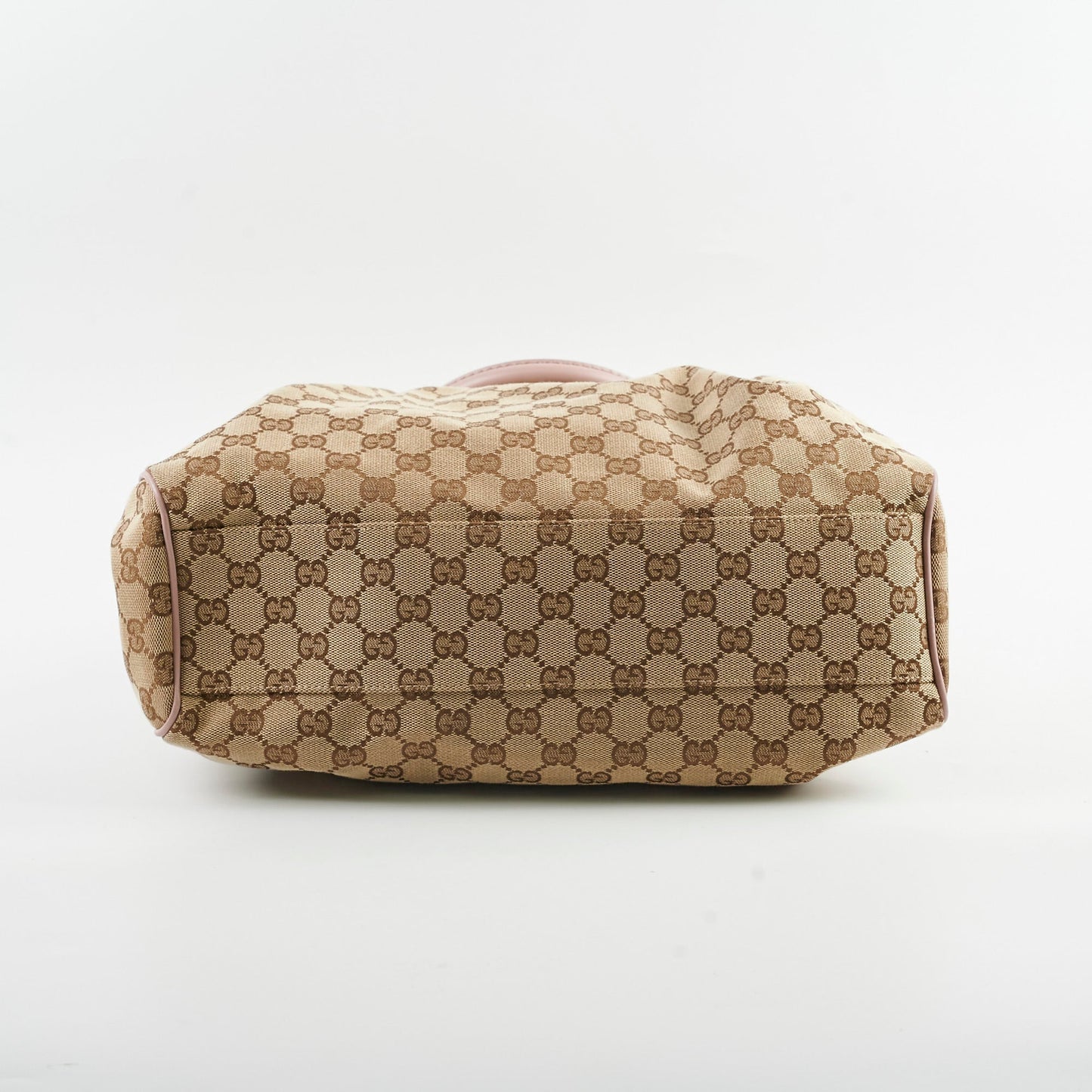 Gucci Sukey Bag Biege Canvas Pink Shoulder Bag