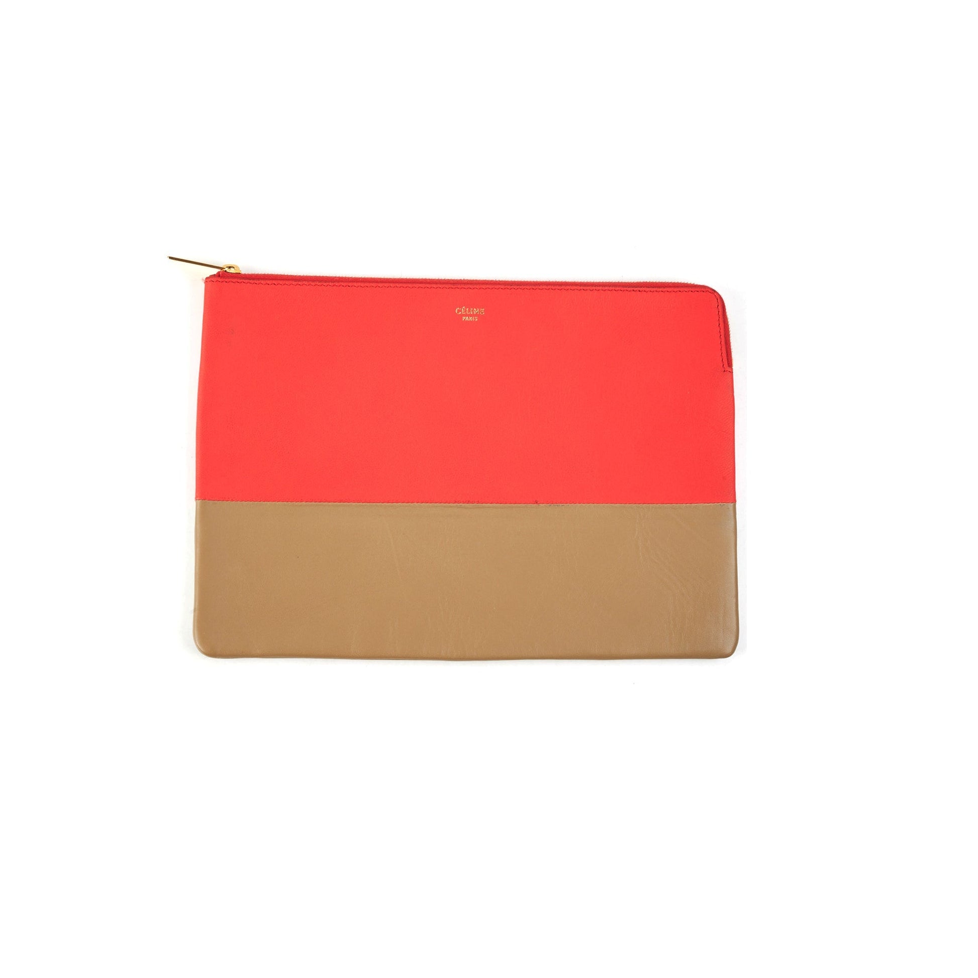 Luxury Pouch Taupe Handbag Red Travel Bag