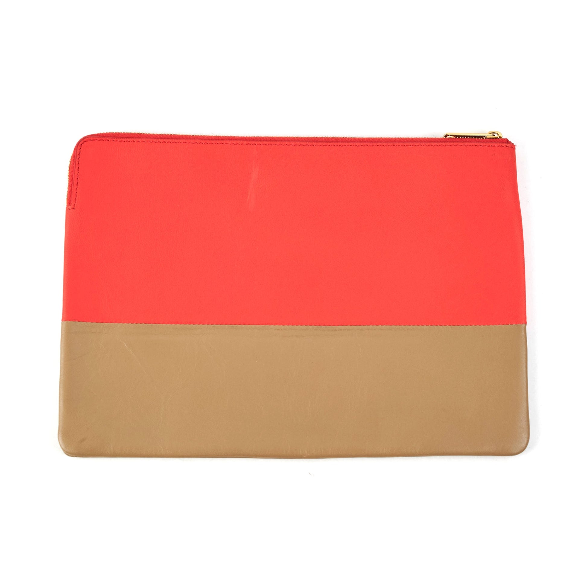 Luxury Pouch Taupe Handbag Red Travel Bag
