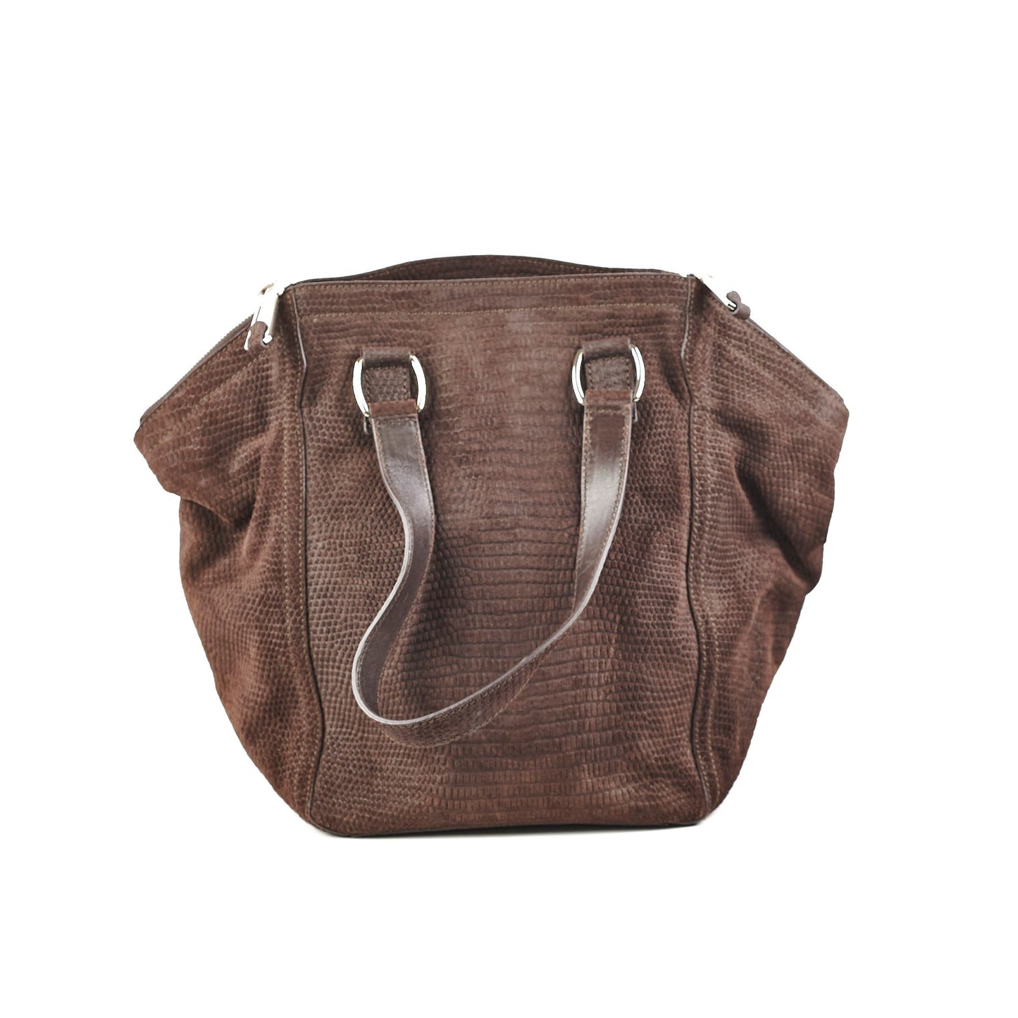 YSL Saint Laurent Downtown Tote Bag Leather Suede Brown