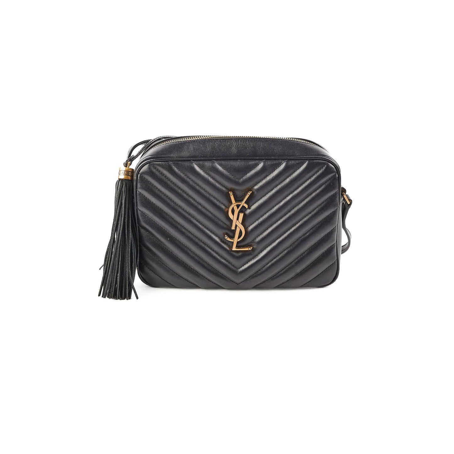 YSL Saint Laurent College Camera Crossbody Bag Black