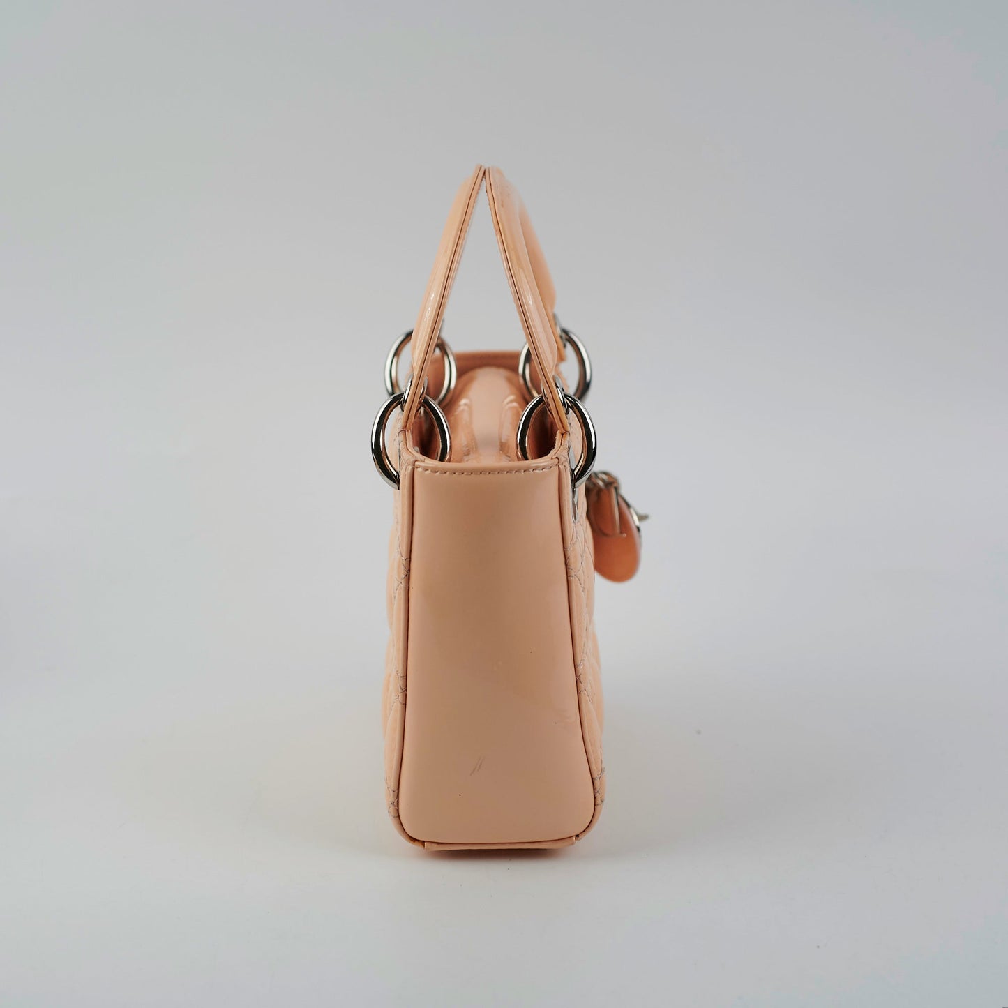 Dior Christian Lady Peach Bag Patent Mini Crossbody Bag