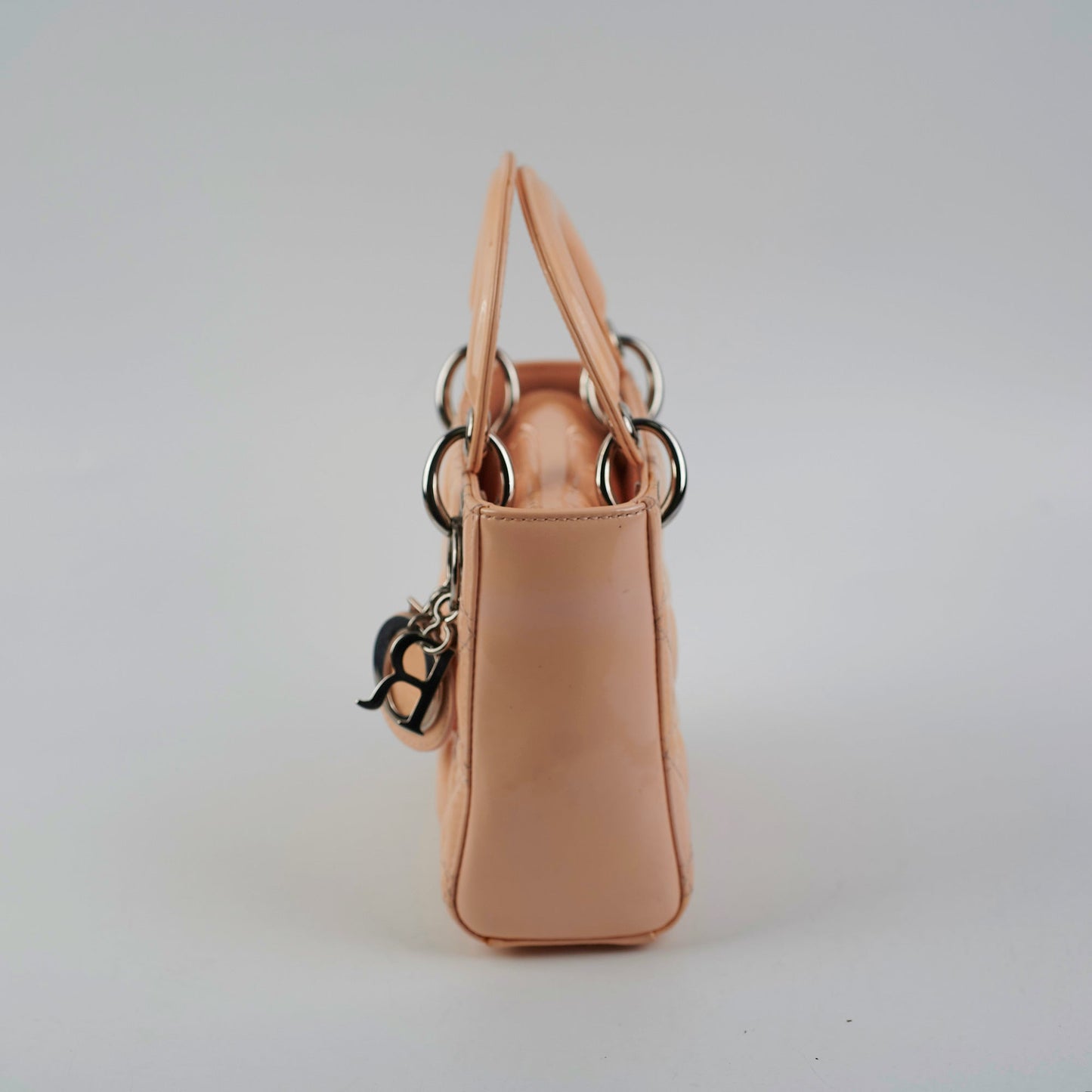 Dior Christian Lady Peach Bag Patent Mini Crossbody Bag