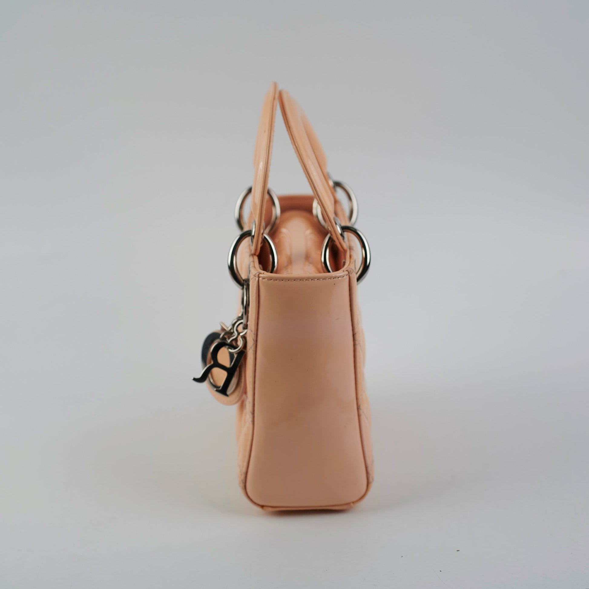 Dior Christian Lady Peach Bag Patent Mini Crossbody Bag