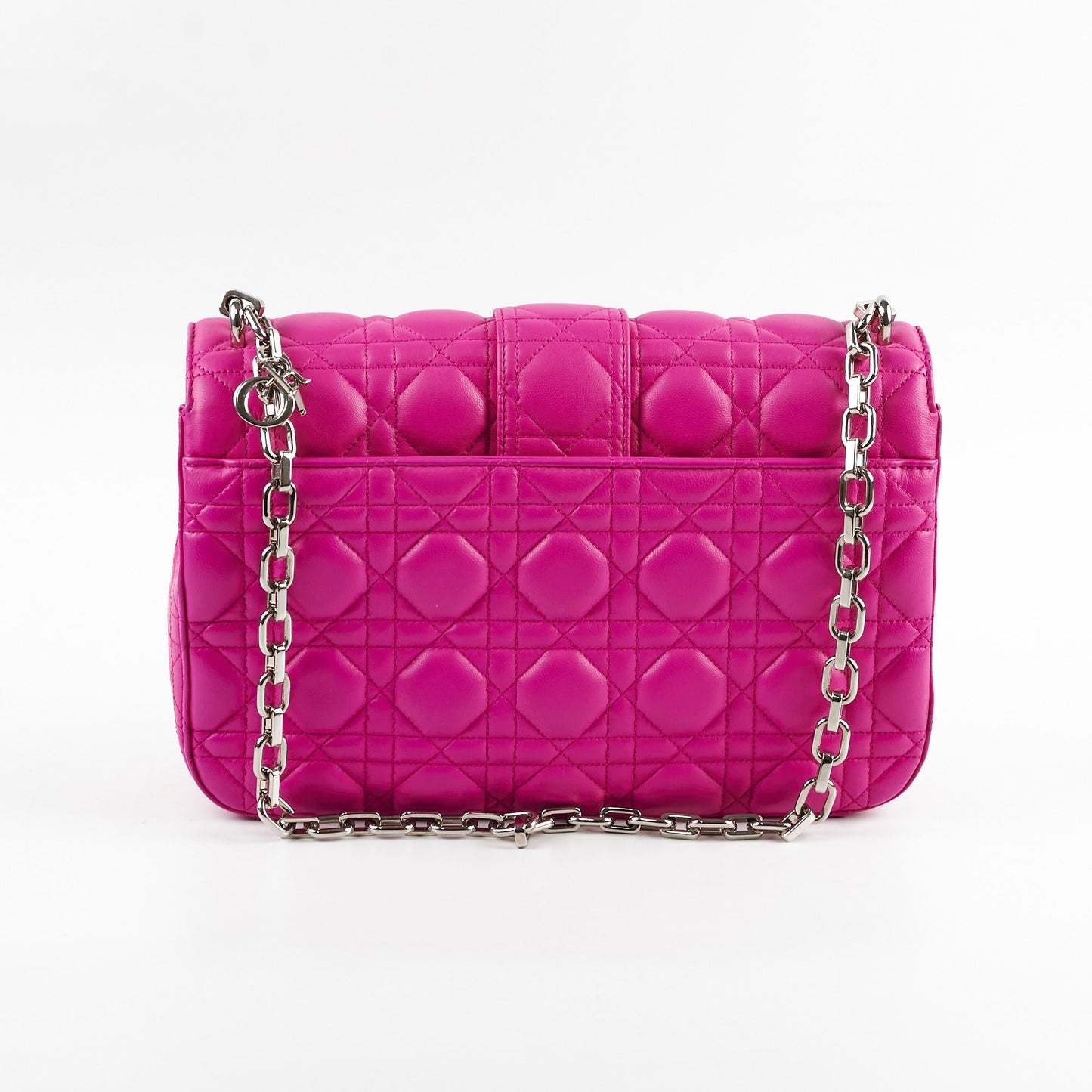 Dior Christian Cannage Fuchsia Shoulder Bag Lambskin