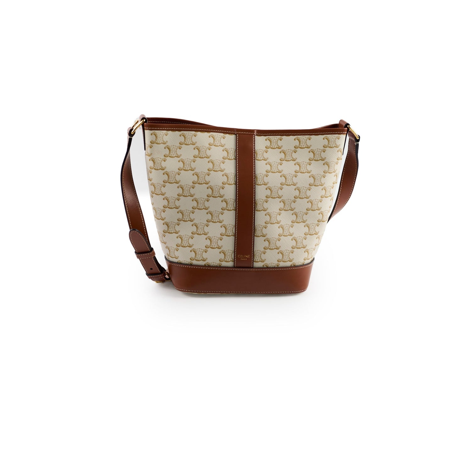 Luxury Triomphe Bag Canvas White Bucket Bag
