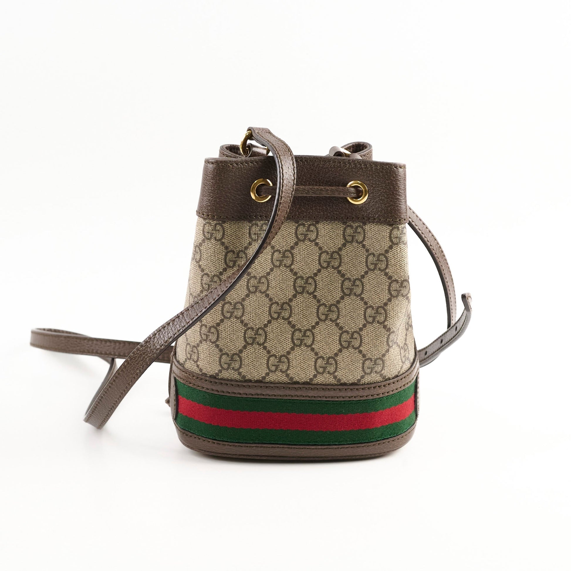 Gucci 23837 Gucci Mini Monogram Bucket Bag Crossbody Bag