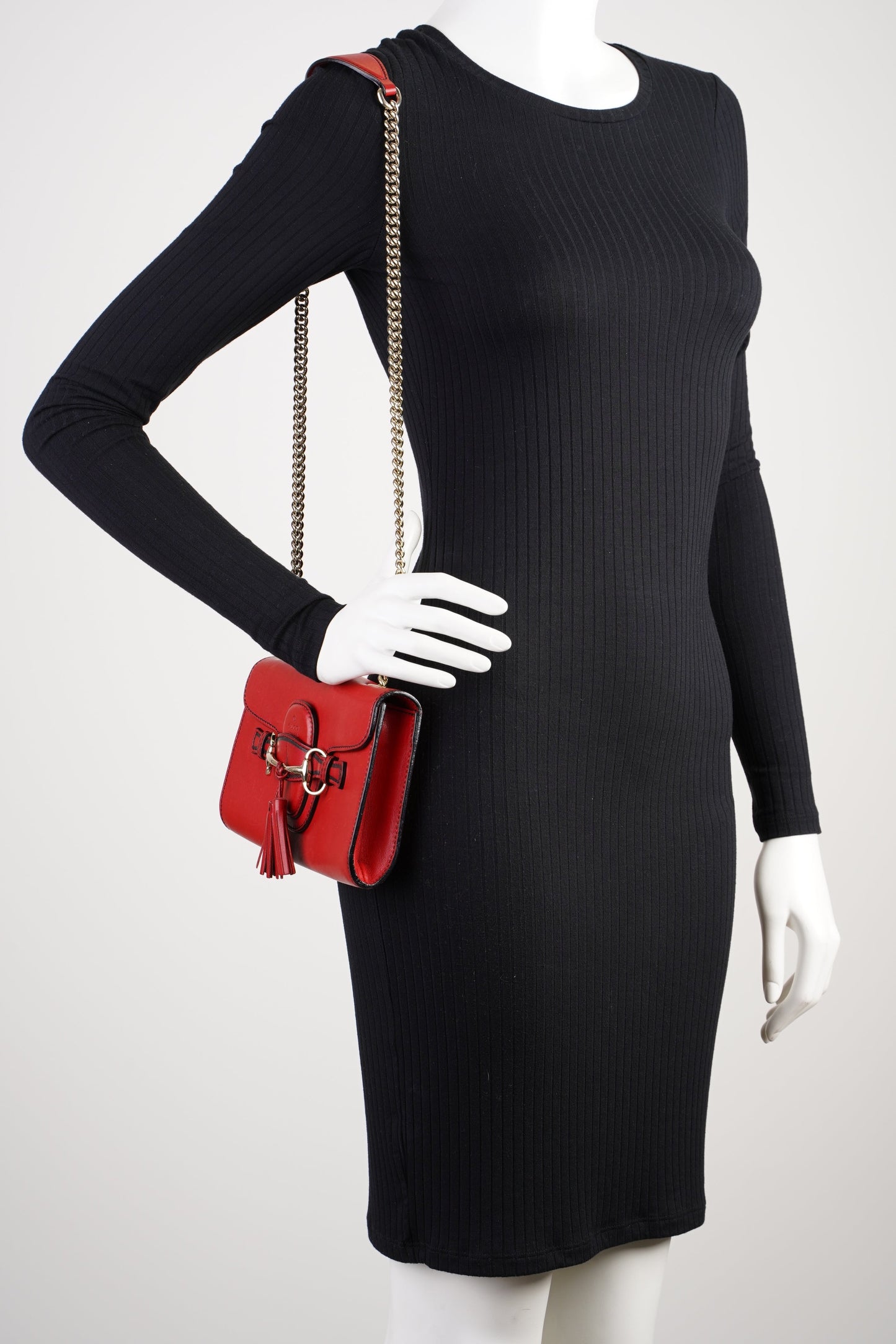Gucci Emily ssima Shoulder Bag Leather Red