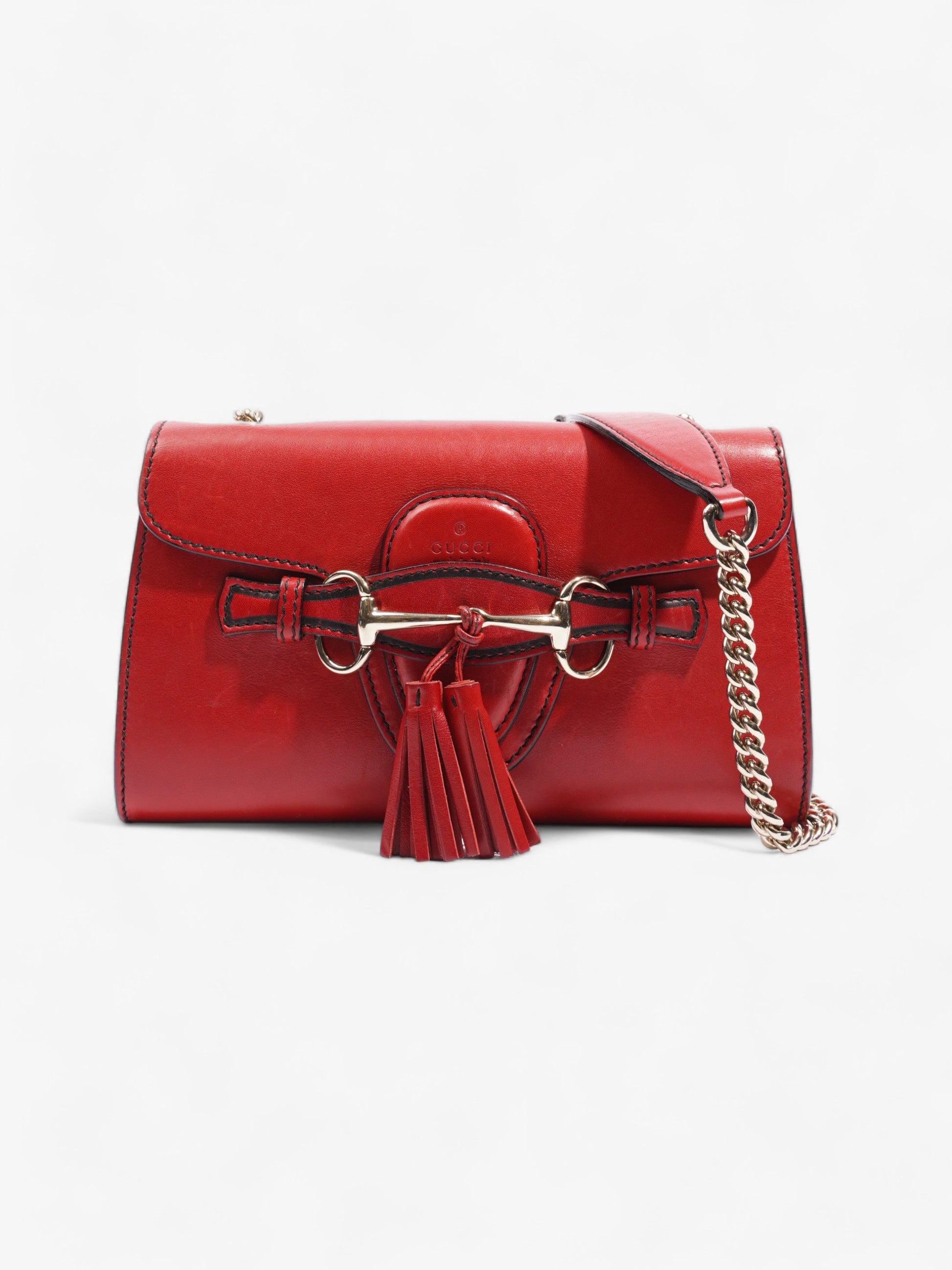 Gucci Emily ssima Shoulder Bag Leather Red