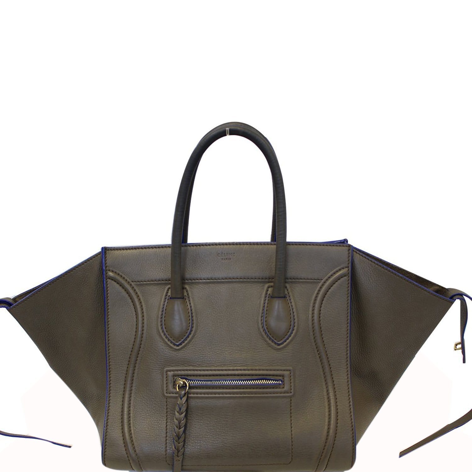 Phantom Luggage Olive Bicolor Grained Bag Leather Green Travel Bag