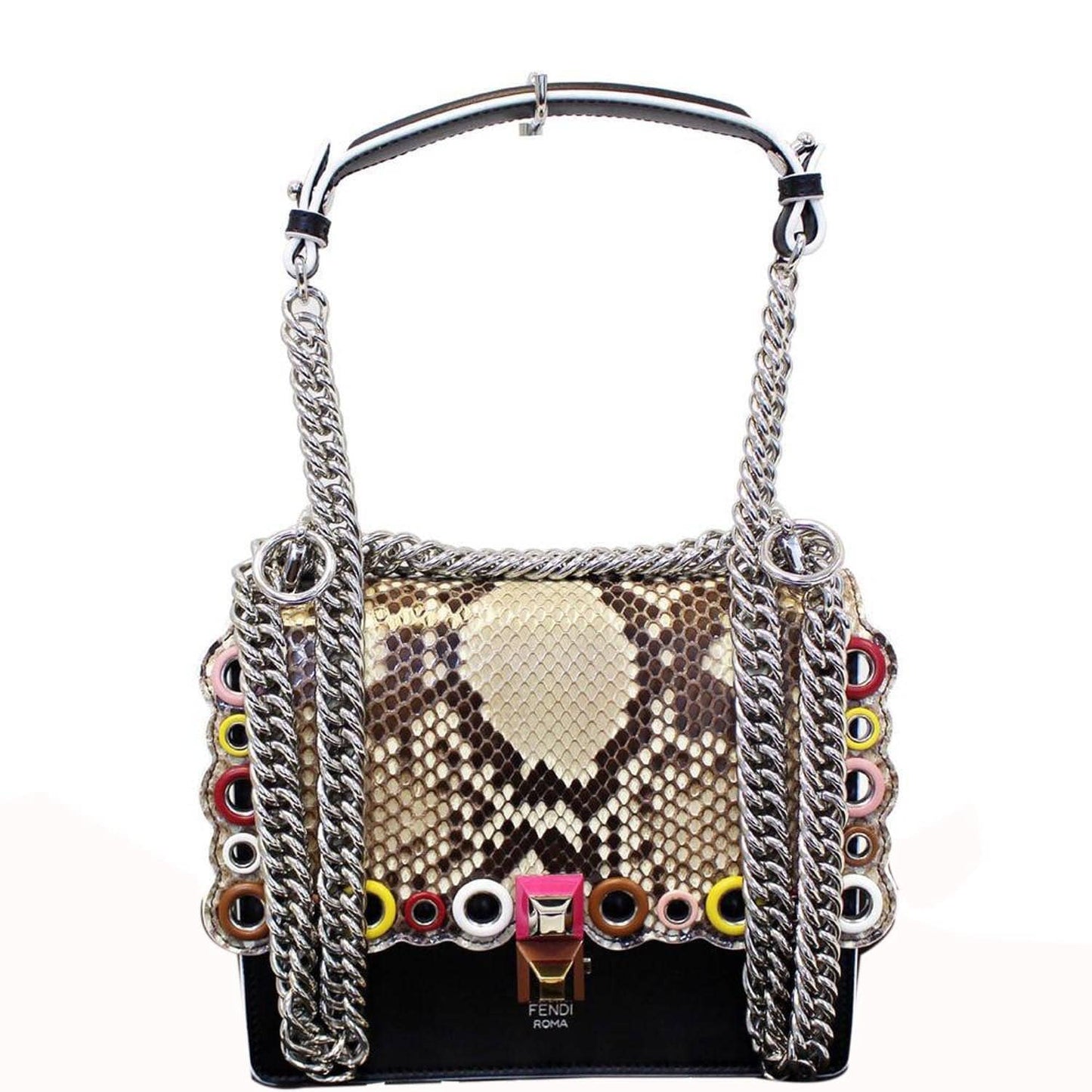 Fendi Kan Shoulder Crossbody Bag Last Call Leather Python Small Shoulder Bag