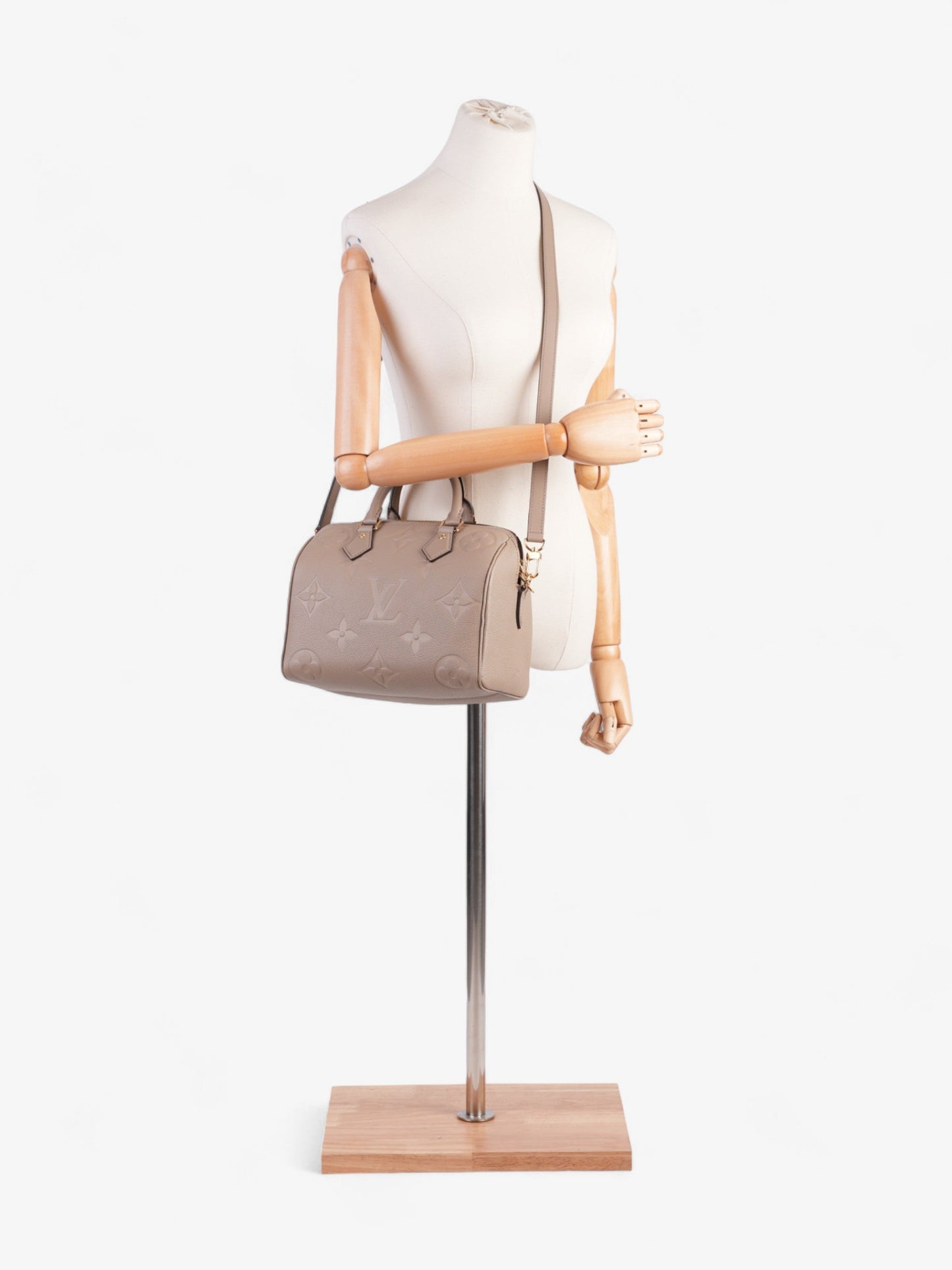 Louis Vuitton Speedy Bandoulière 25 Dune Leather Empreinte Handbag