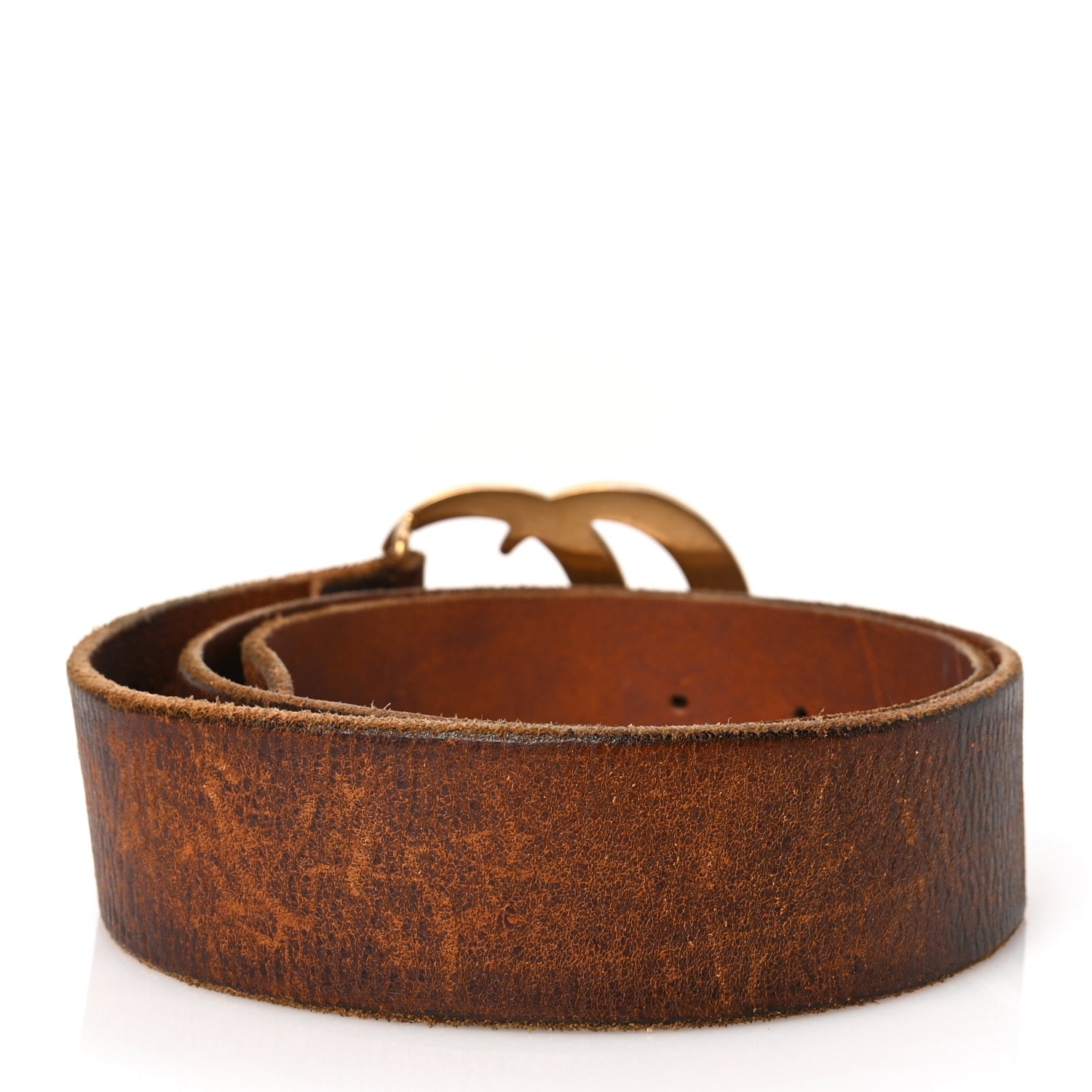 Gucci Faded Calfskin Double G 40mm Belt 80 32 Cuir