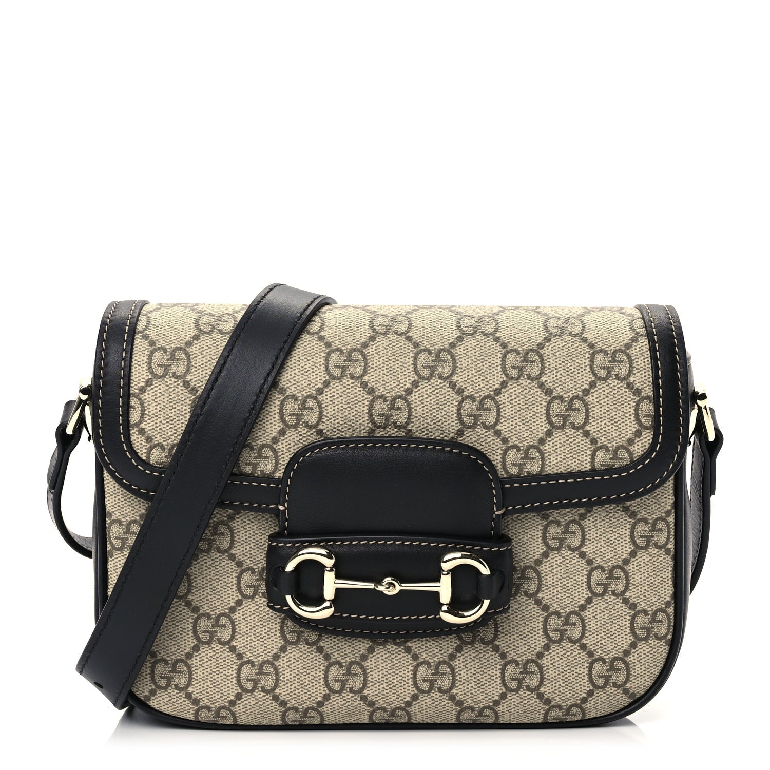 Gucci Supreme Monogram Horsebit 1955 Soft Small Shoulder Bag GG Supreme Monogram