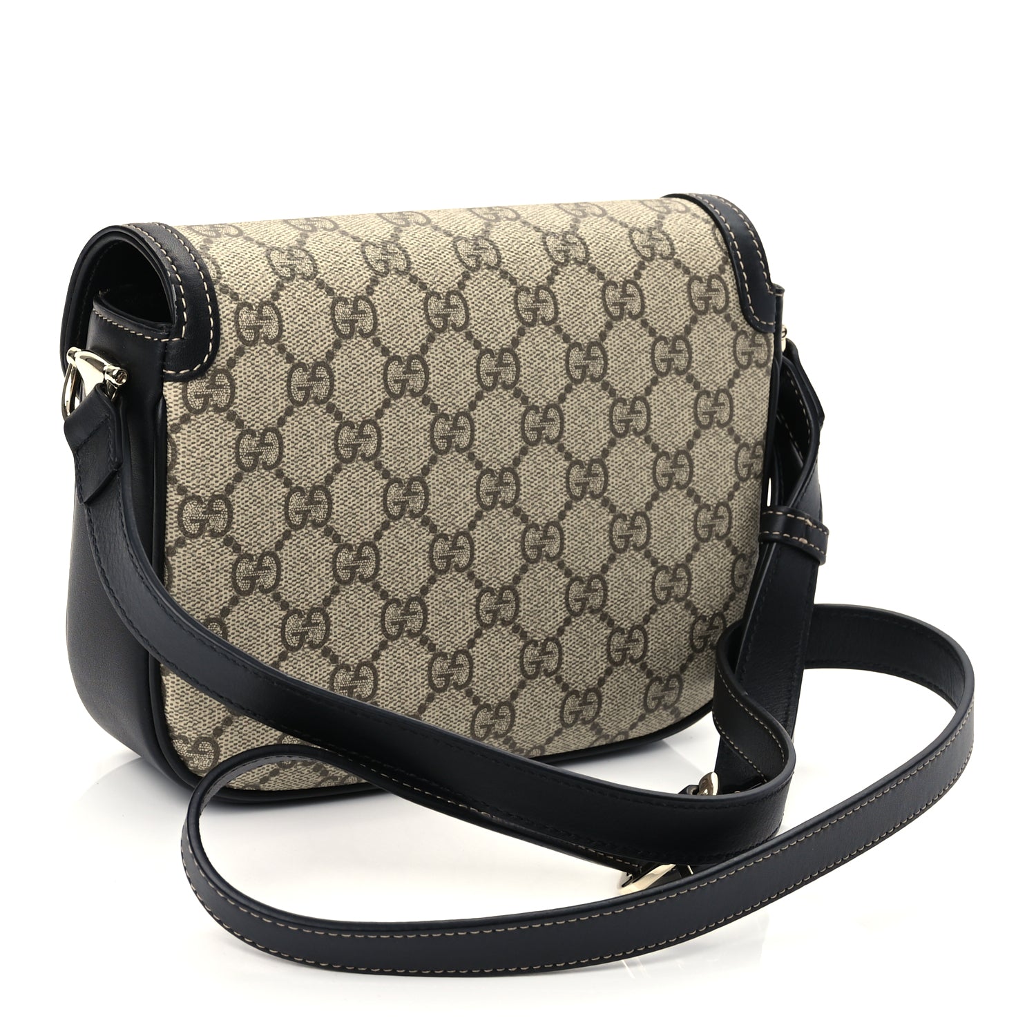 Gucci Supreme Monogram Horsebit 1955 Soft Small Shoulder Bag GG Supreme Monogram