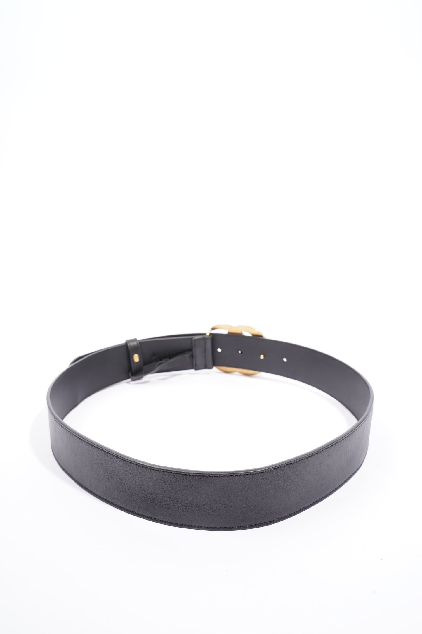 Gucci Marmont Re Edition Wide Belt Handbag Leather Black Accessory 85Cm 35
