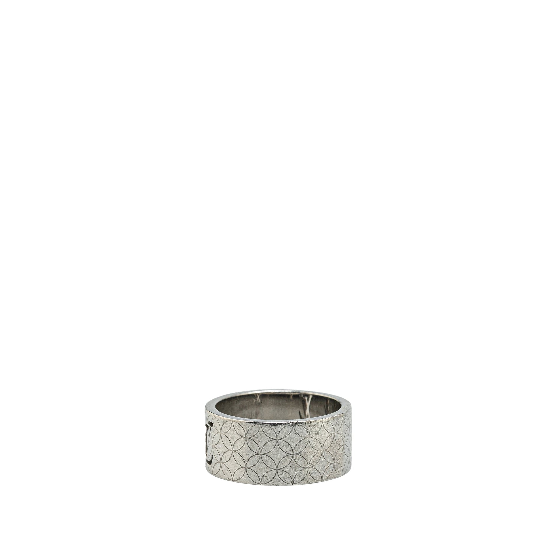 Silver Louis Vuitton Stainless Steel Champs Elysees Ring S
