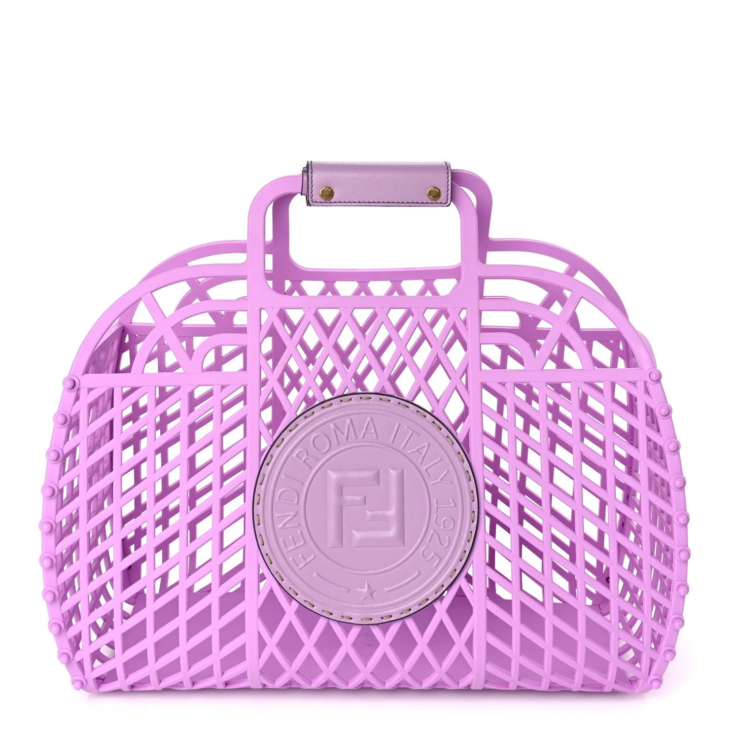 Fendi Tote Bag Recycled Plastic Liberty Matte Violetta Vitello Purple Medium