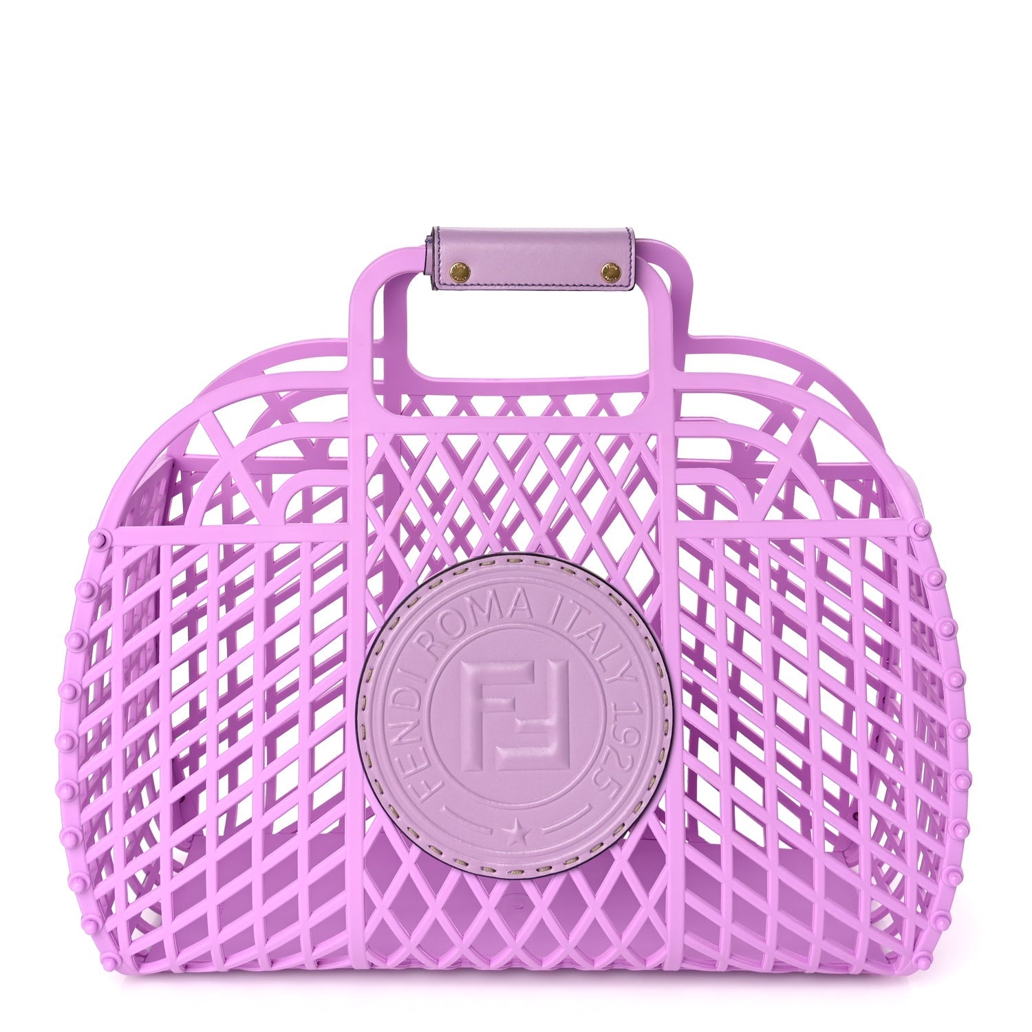 Fendi Tote Bag Recycled Plastic Liberty Matte Violetta Vitello Purple Medium