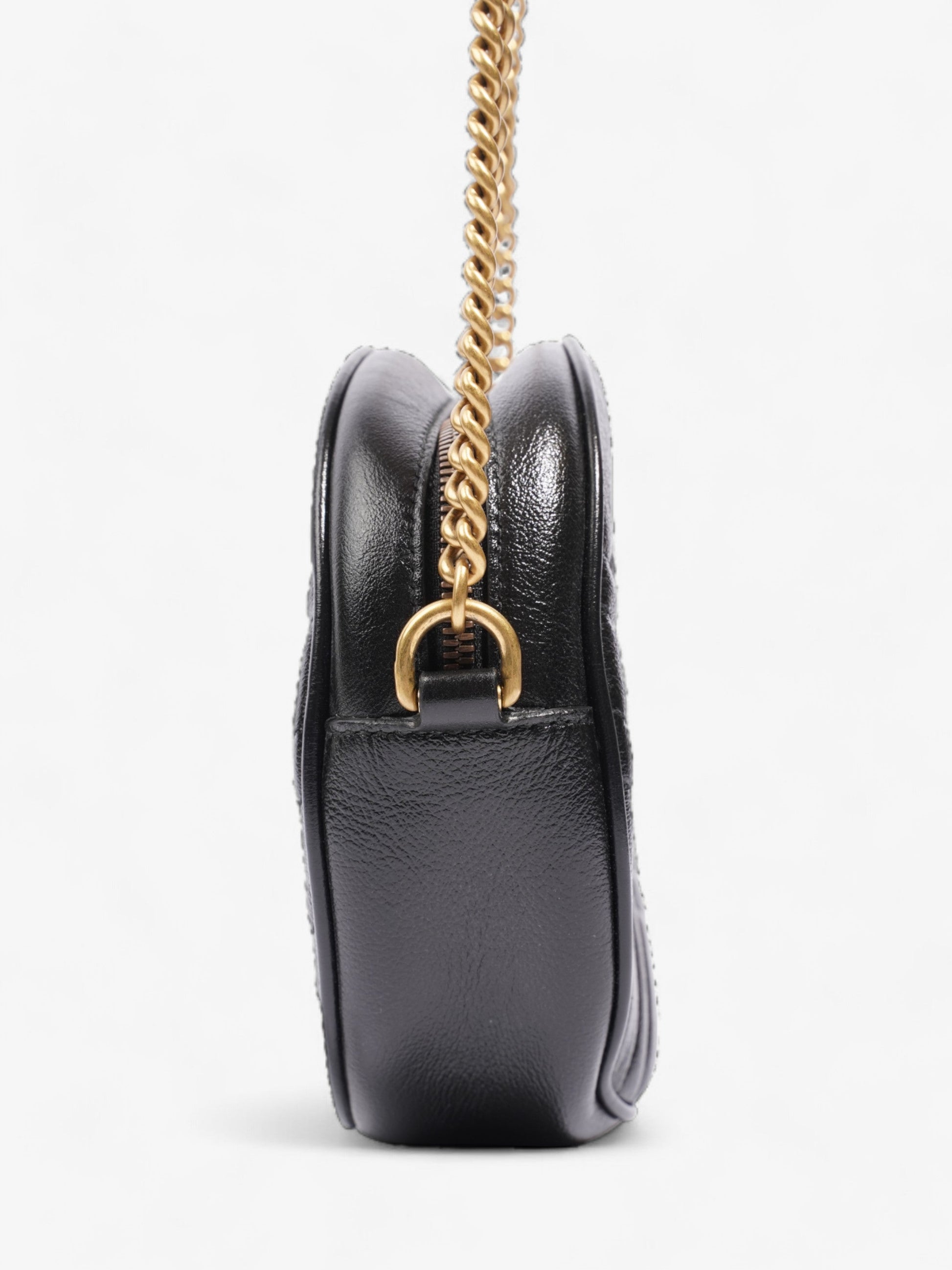 Gucci Marmont Round Bag Leather Matelasse Shoulder Bag