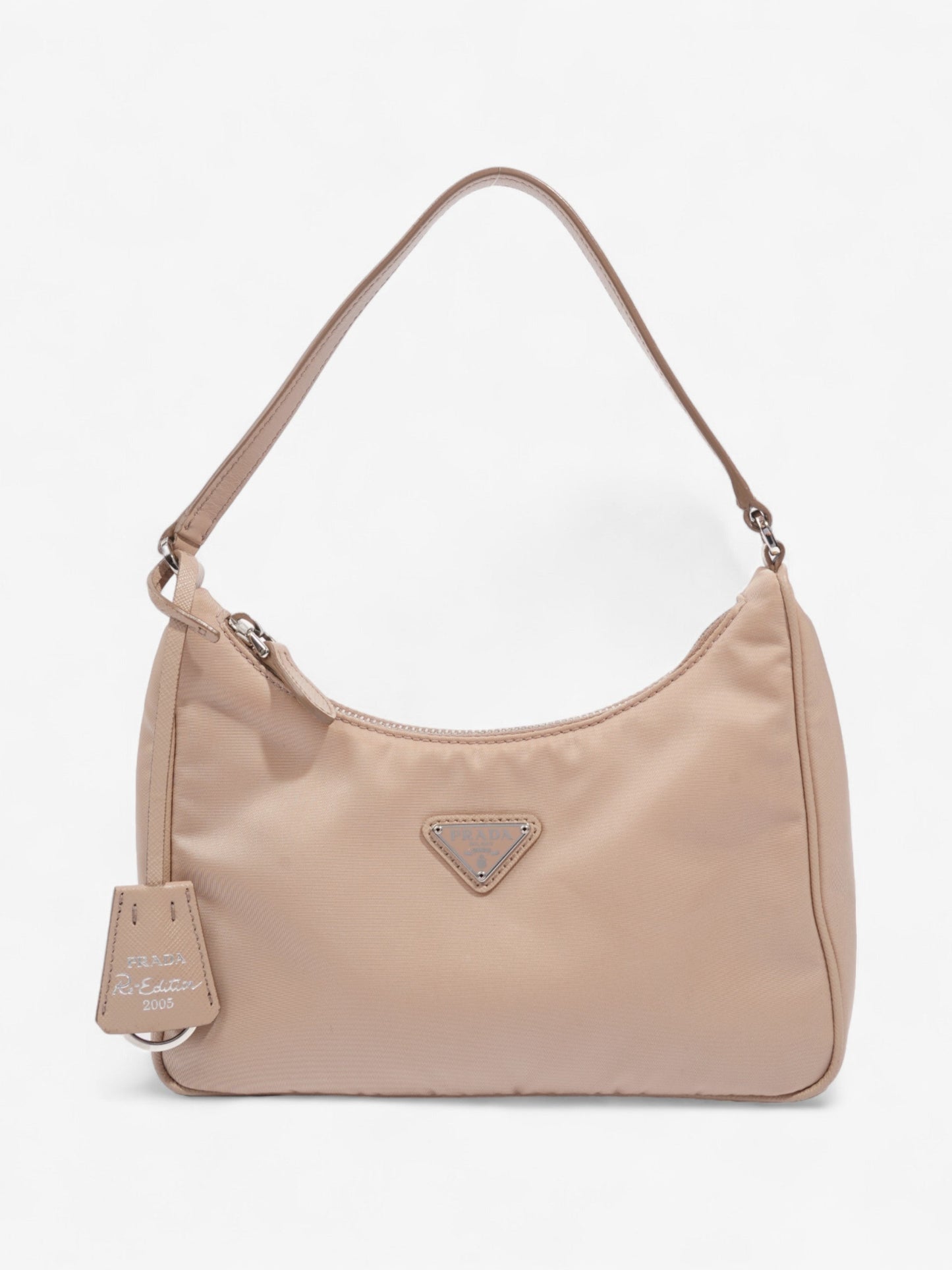 Prada Re Edition Shoulder Bag Nylon Beige Mini