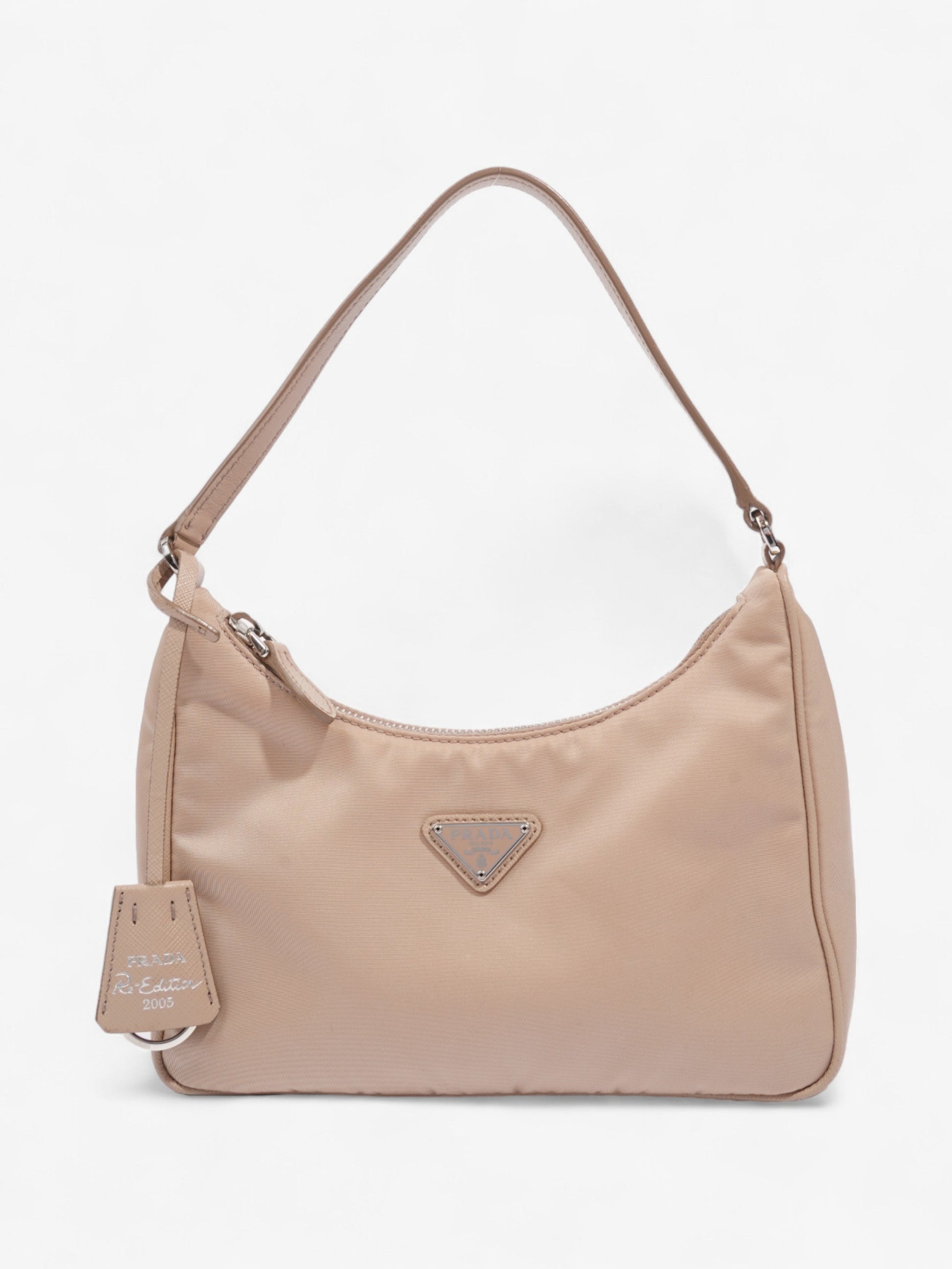 Prada Re Edition Shoulder Bag Nylon Beige Mini