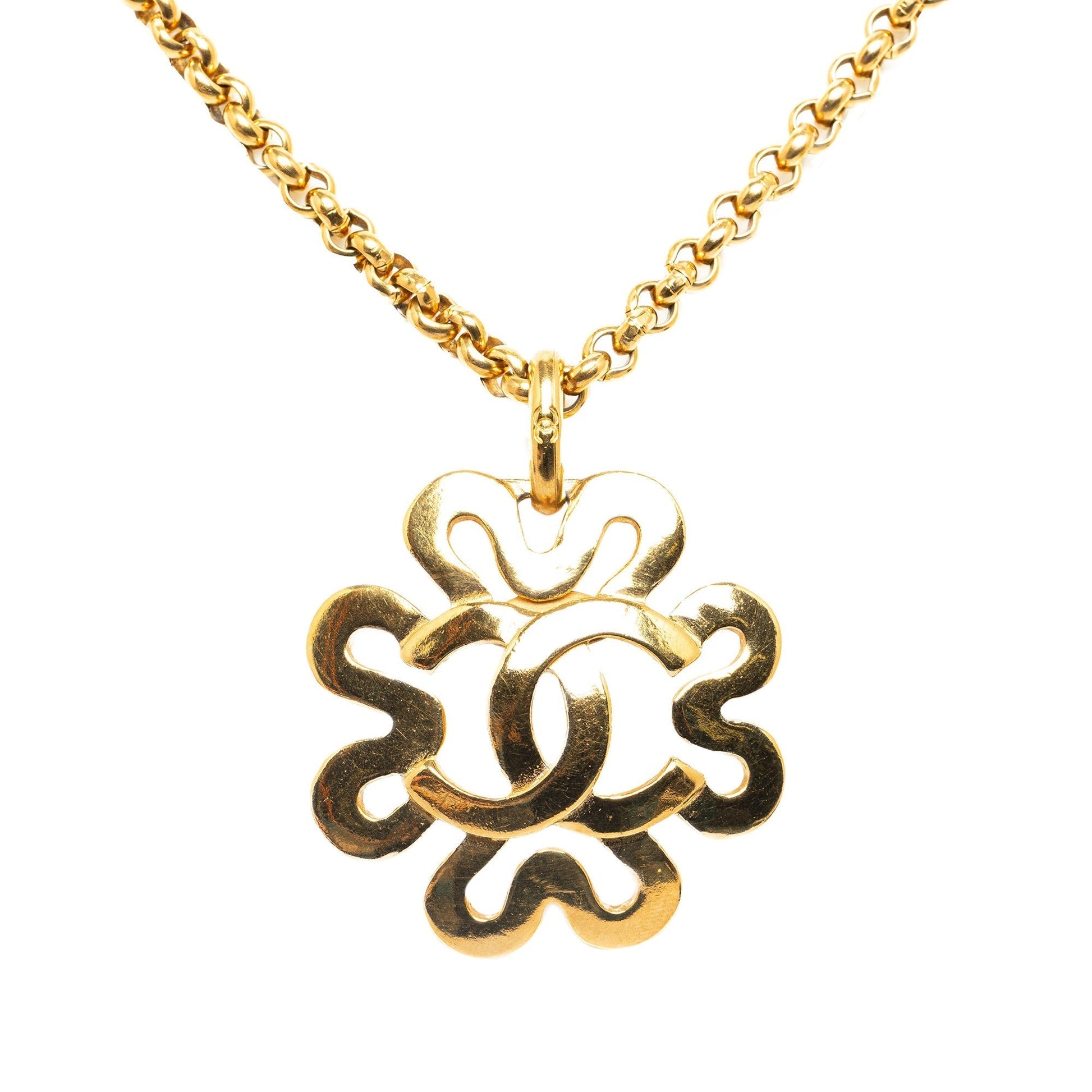 CHANEL CC Pendant Necklace Costume Necklace