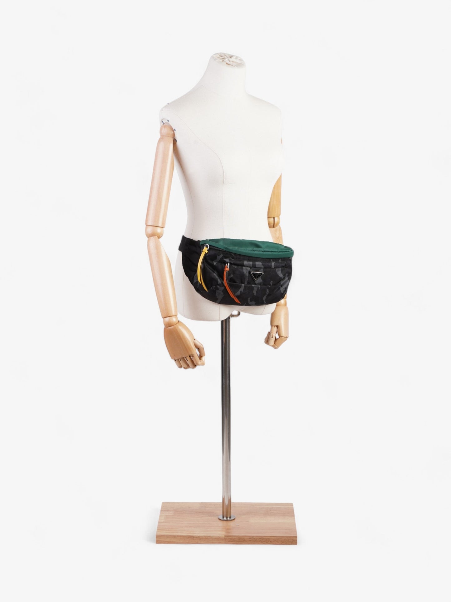 Prada Bum Bag Grey Camo Re Nylon Black Green Travel Bag
