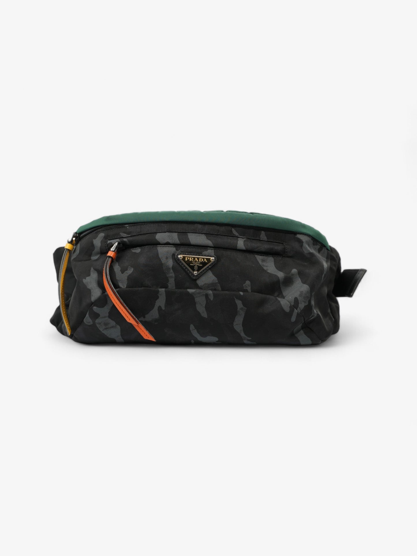 Prada Bum Bag Grey Camo Re Nylon Black Green Travel Bag