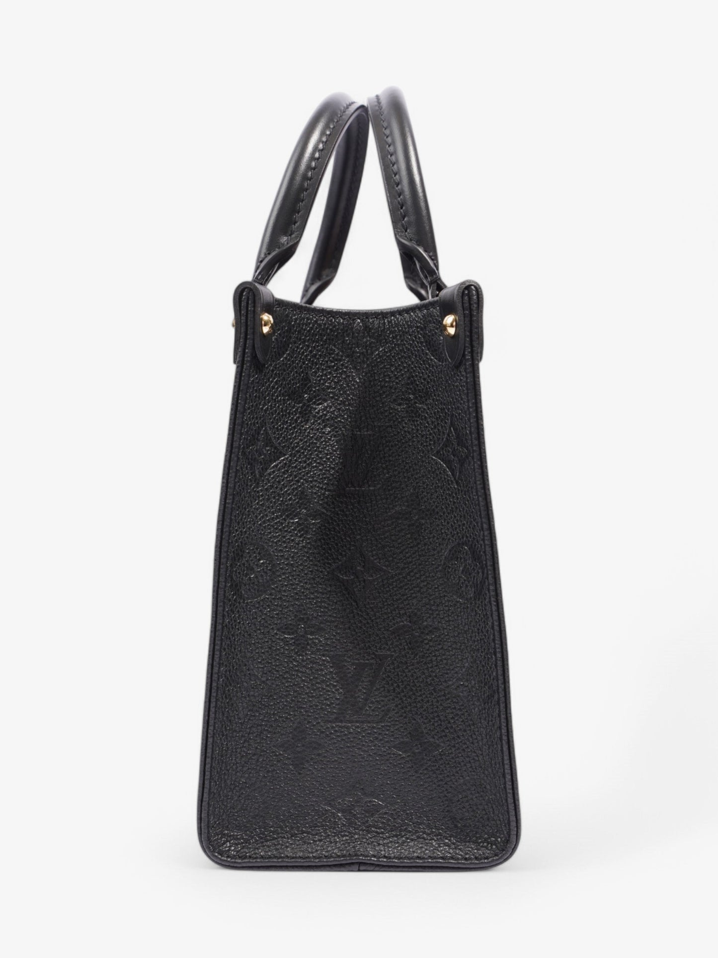 Louis Vuitton On go Embossed MM Leather Black On The Go Handbag