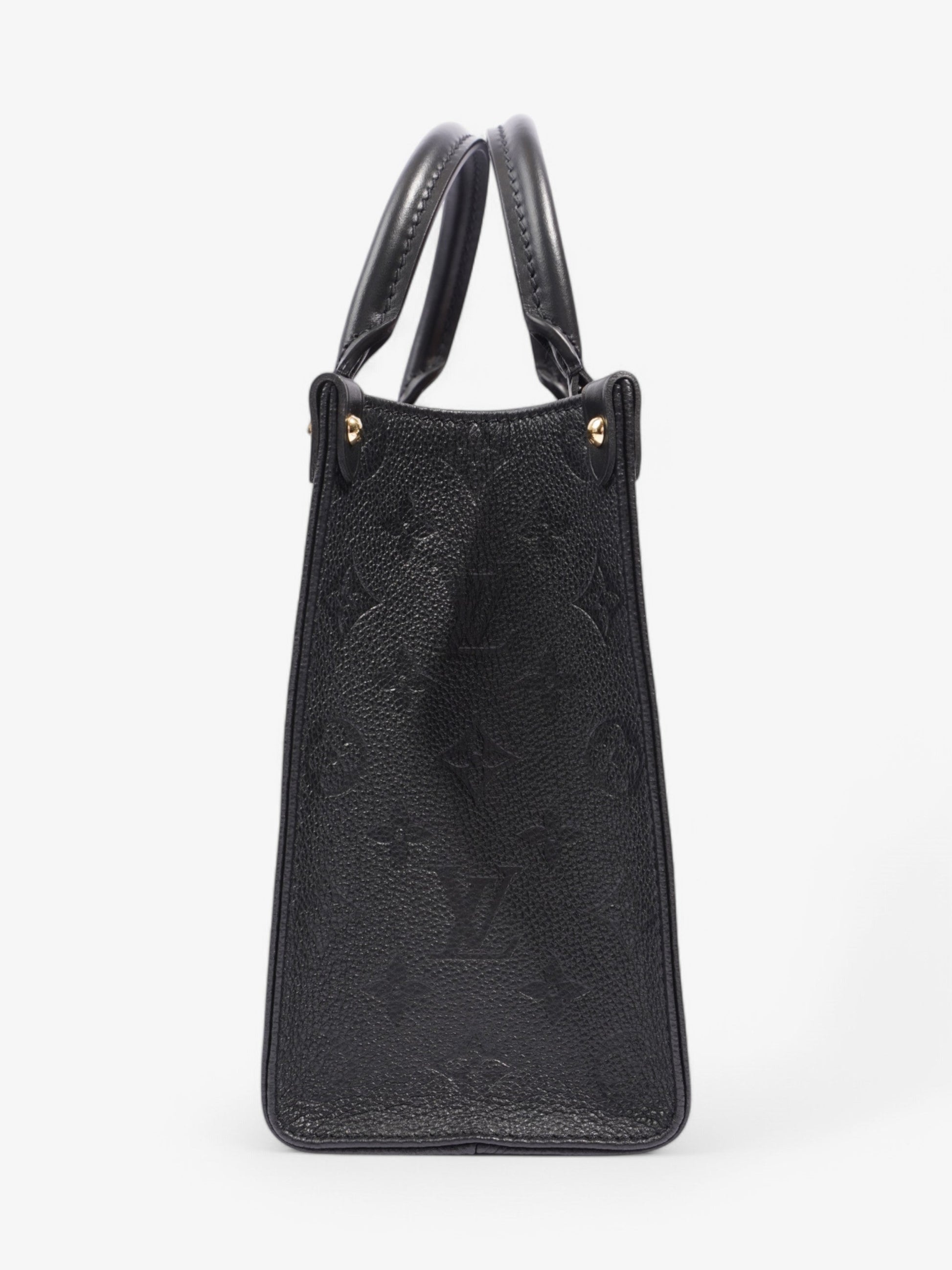 Louis Vuitton On go Embossed MM Leather Black On The Go Handbag