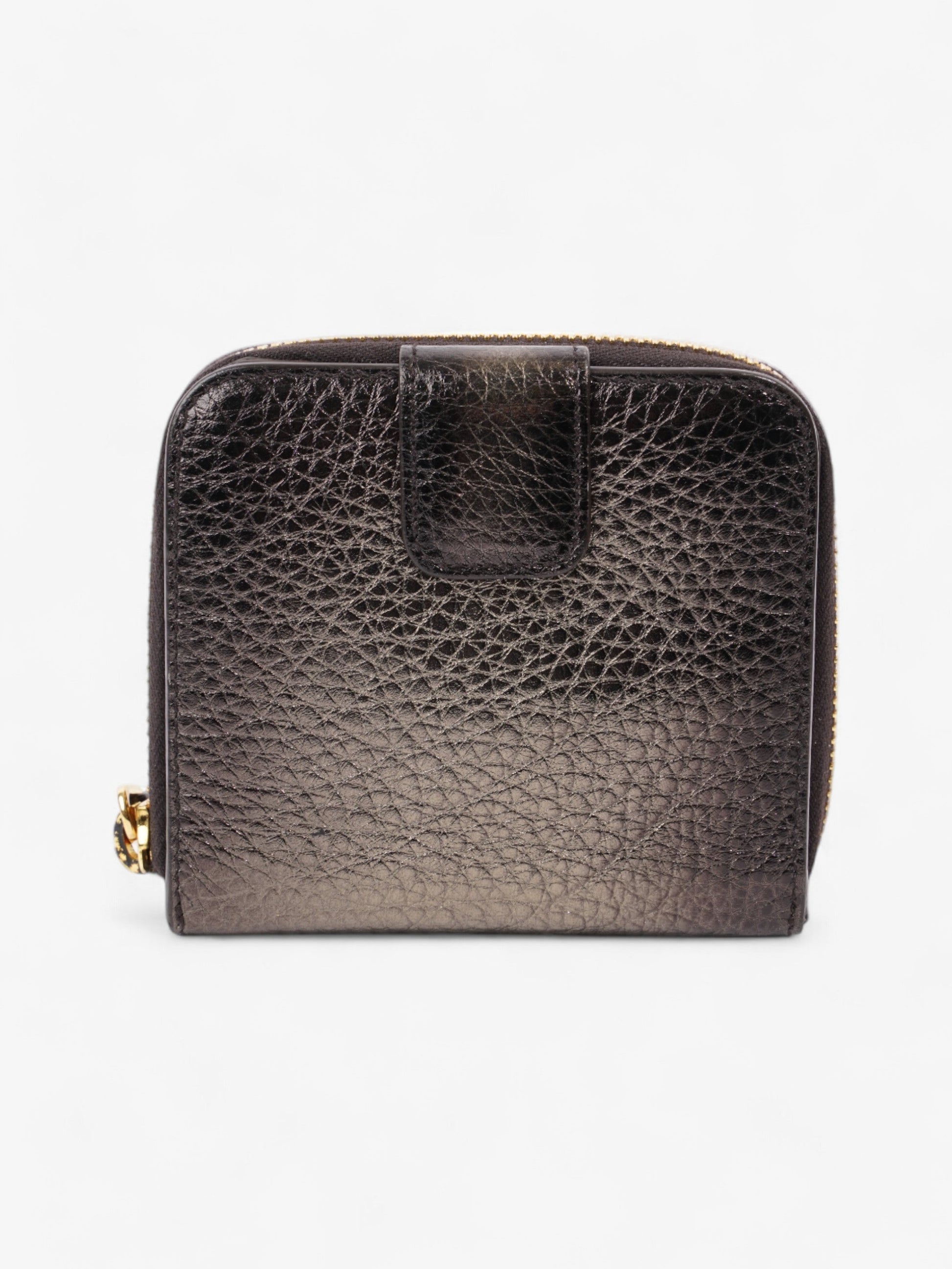 Prada Around Purse Metallic Leather Small Zip Travel Bag