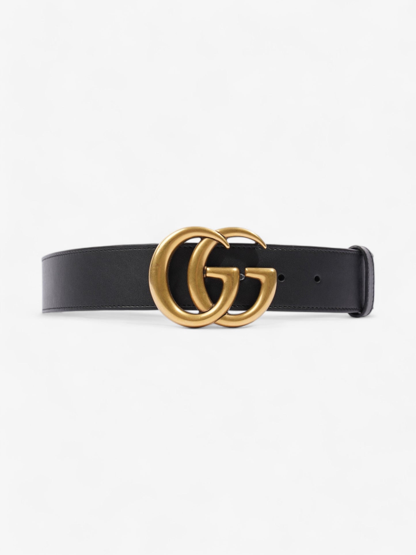 Gucci Marmont Belt Handbag Leather Black Accessory 80Cm 32