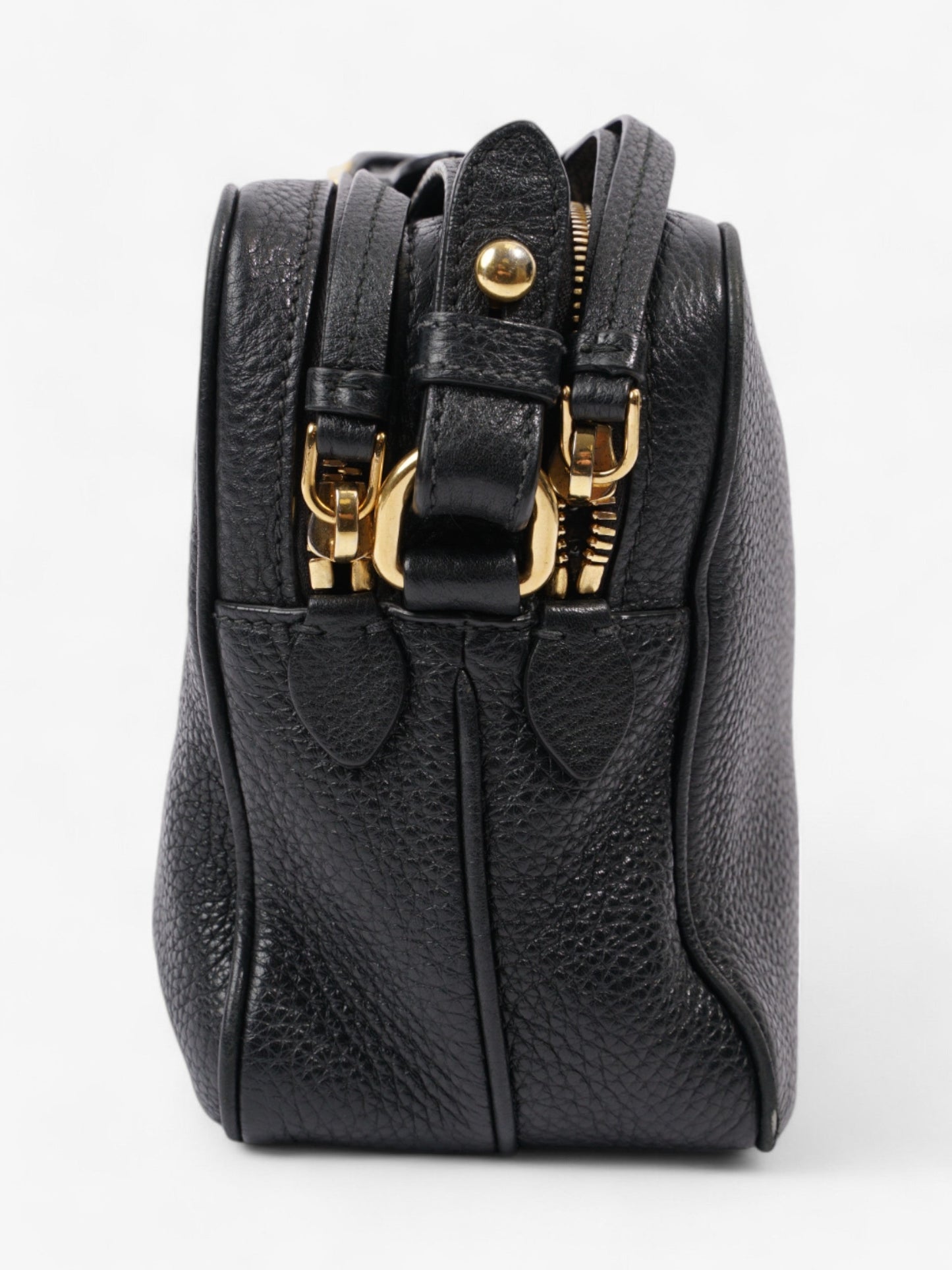 Prada Camera Bag Leather Saffiano Black Crossbody Bag Black Saffiano Leather