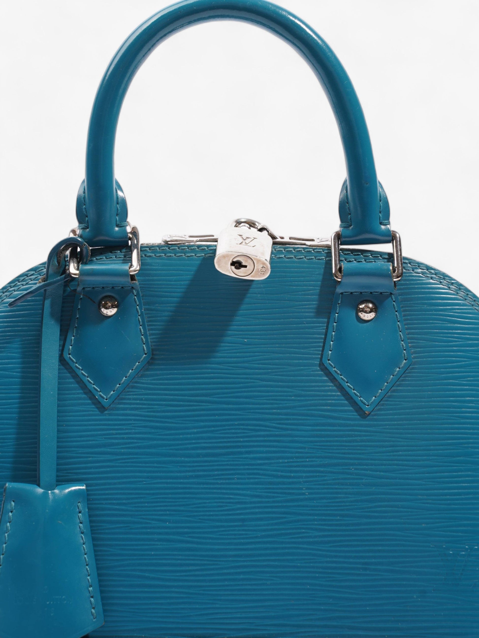 Louis Vuitton Alma BB Cyan Epi Leather Blue Handbag