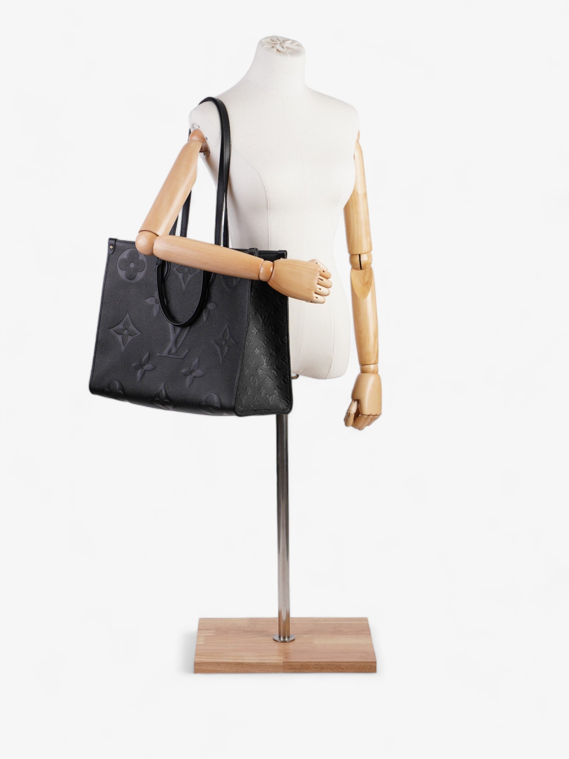 Louis Vuitton OnTheGo GM Monogram Empreinte Leather Black Handbag