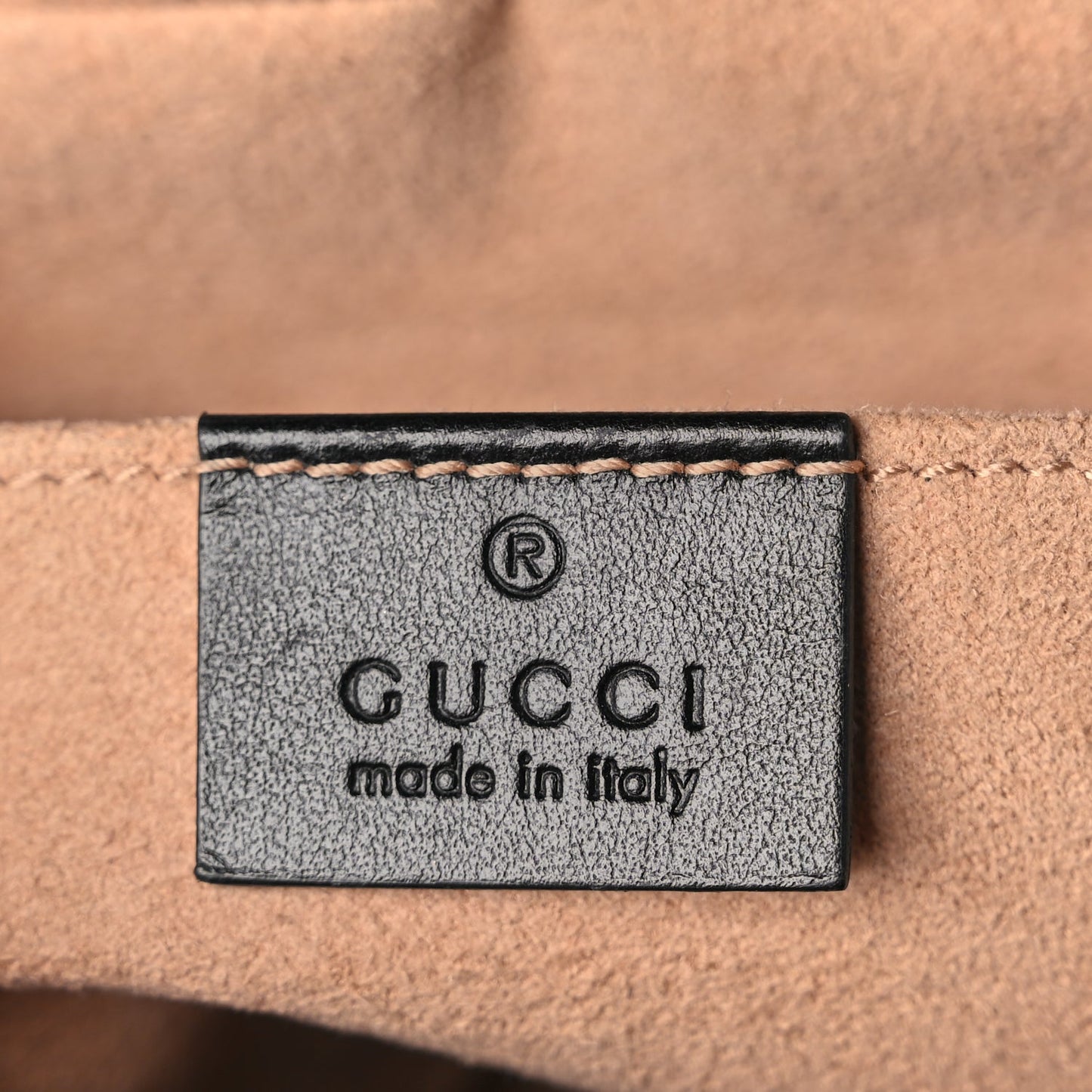 Gucci Calfskin Matelasse Small GG Marmont Chain Shoulder Bag Black