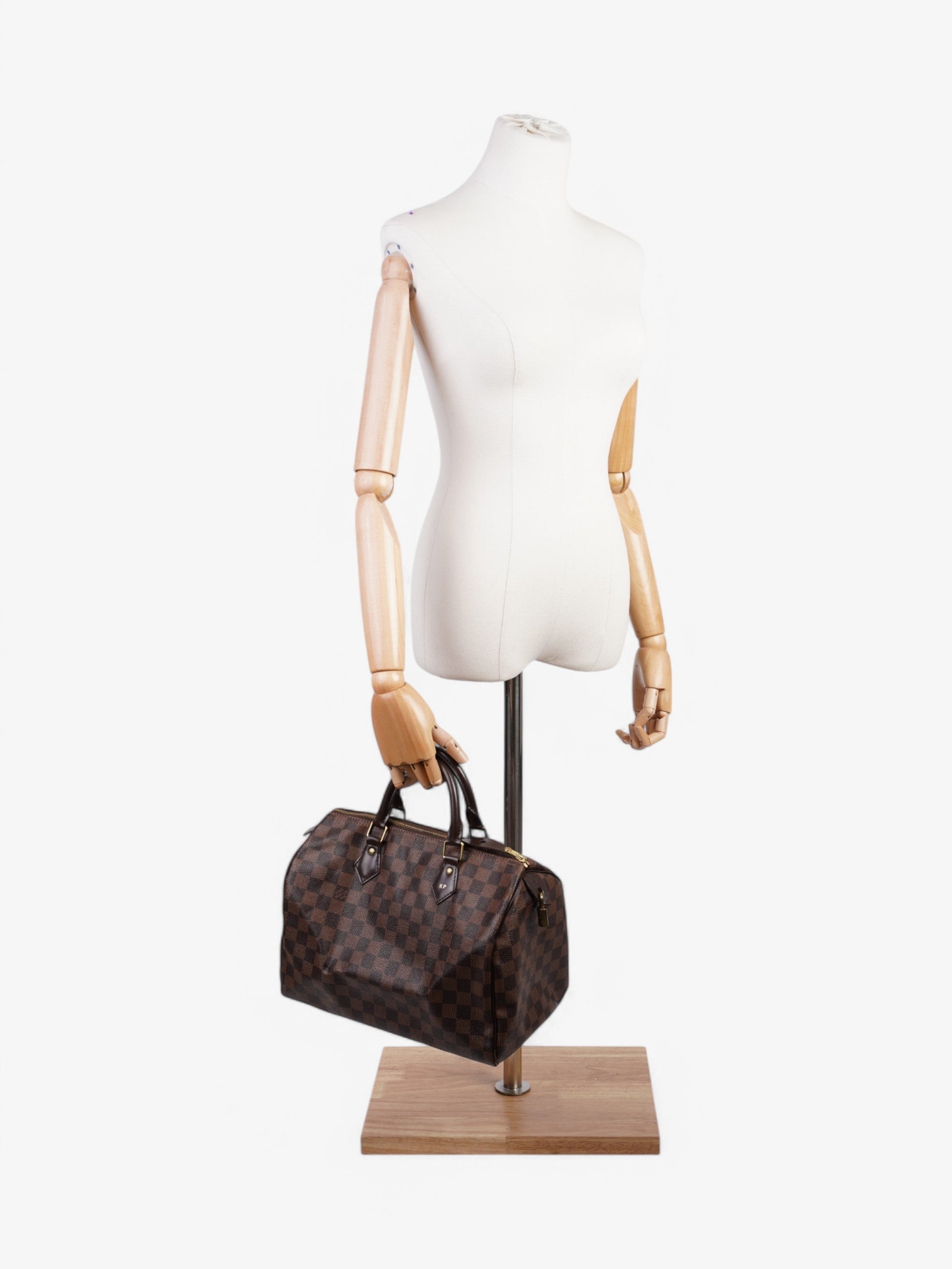 Louis Vuitton Speedy Ebene Coated 30 Canvas Coated Canvas Damier Apparel Canvas 56
