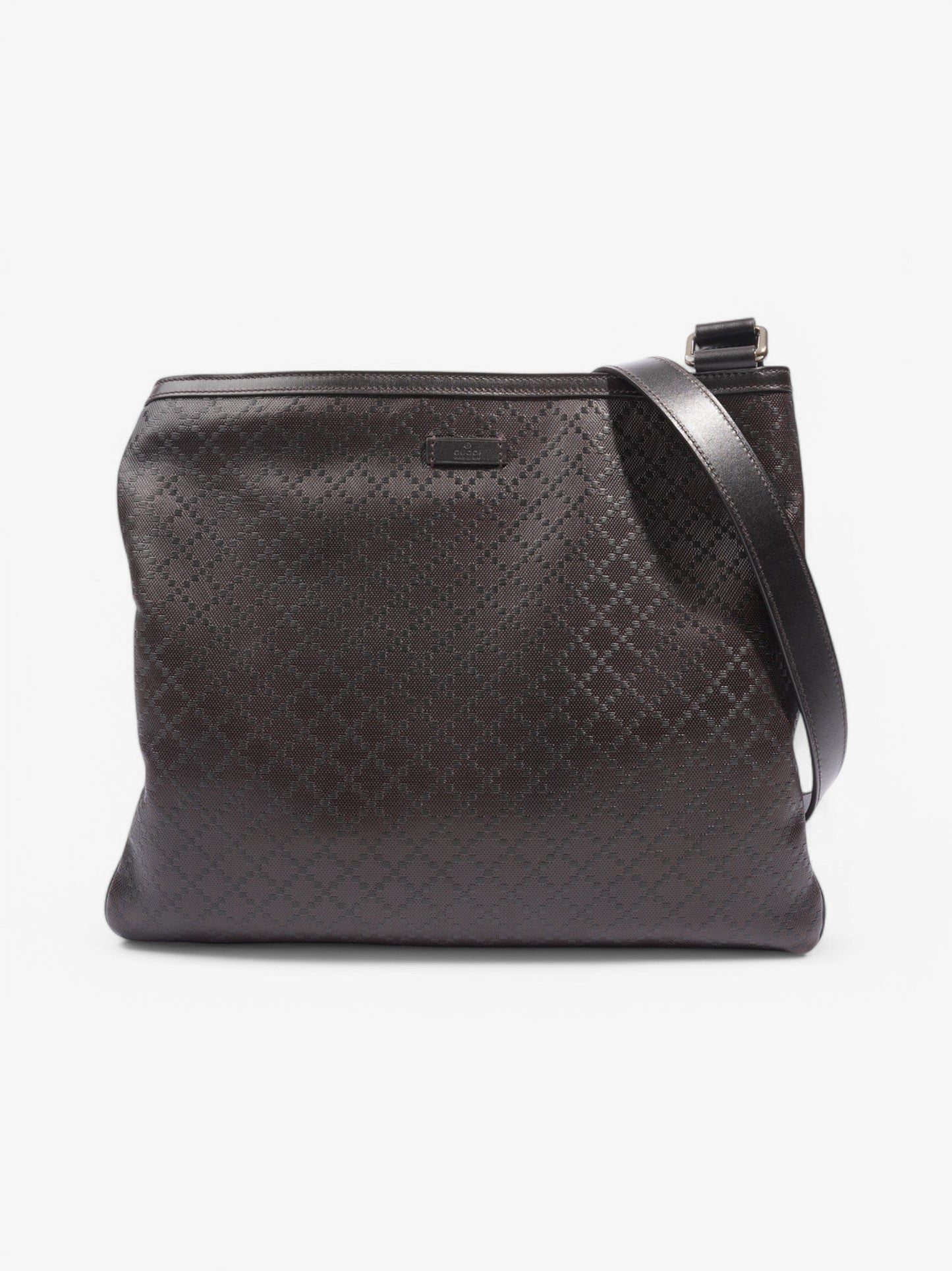 Gucci Imprime Messenger Dark Coated Canvas Brown Travel Bag