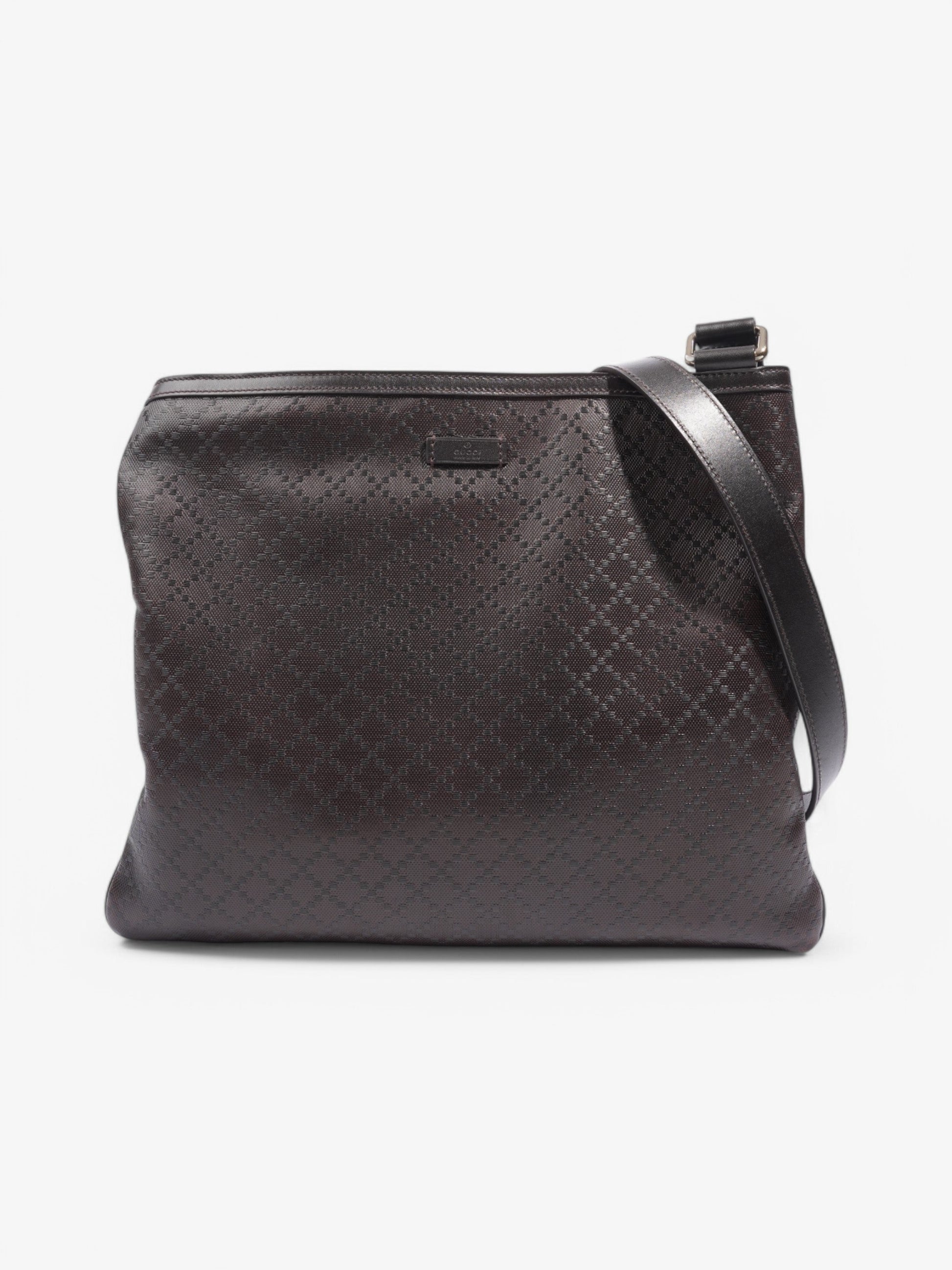 Gucci Imprime Messenger Dark Coated Canvas Brown Travel Bag