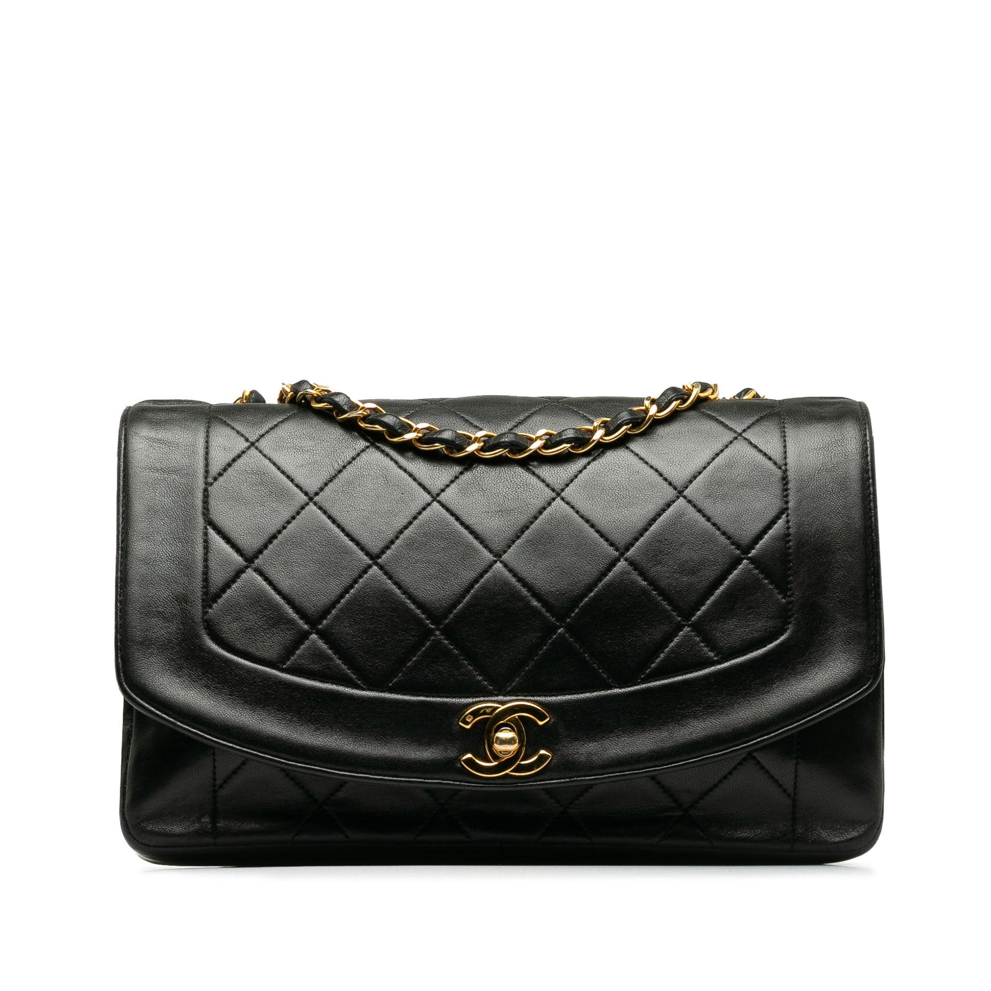 CHANEL Medium Lambskin Diana Flap Crossbody Bag