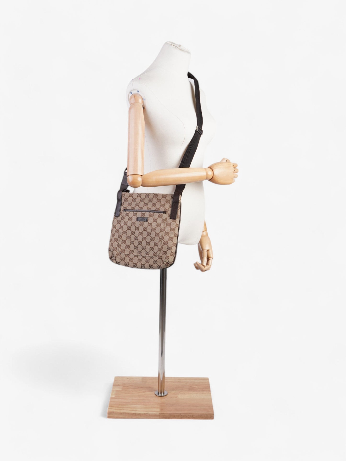 Gucci Messenger Bag Supreme Canvas Brown Travel Bag