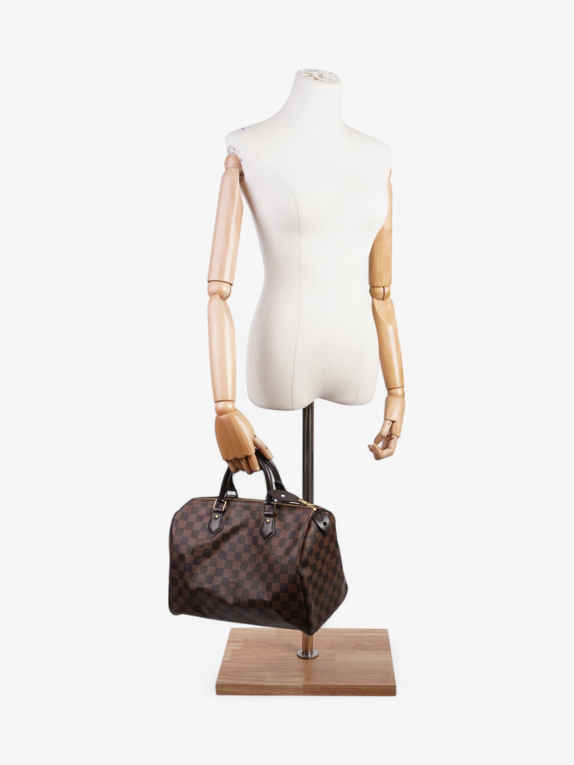Louis Vuitton Speedy Ebene Coated 30 Canvas Coated Canvas Damier Apparel Canvas 57