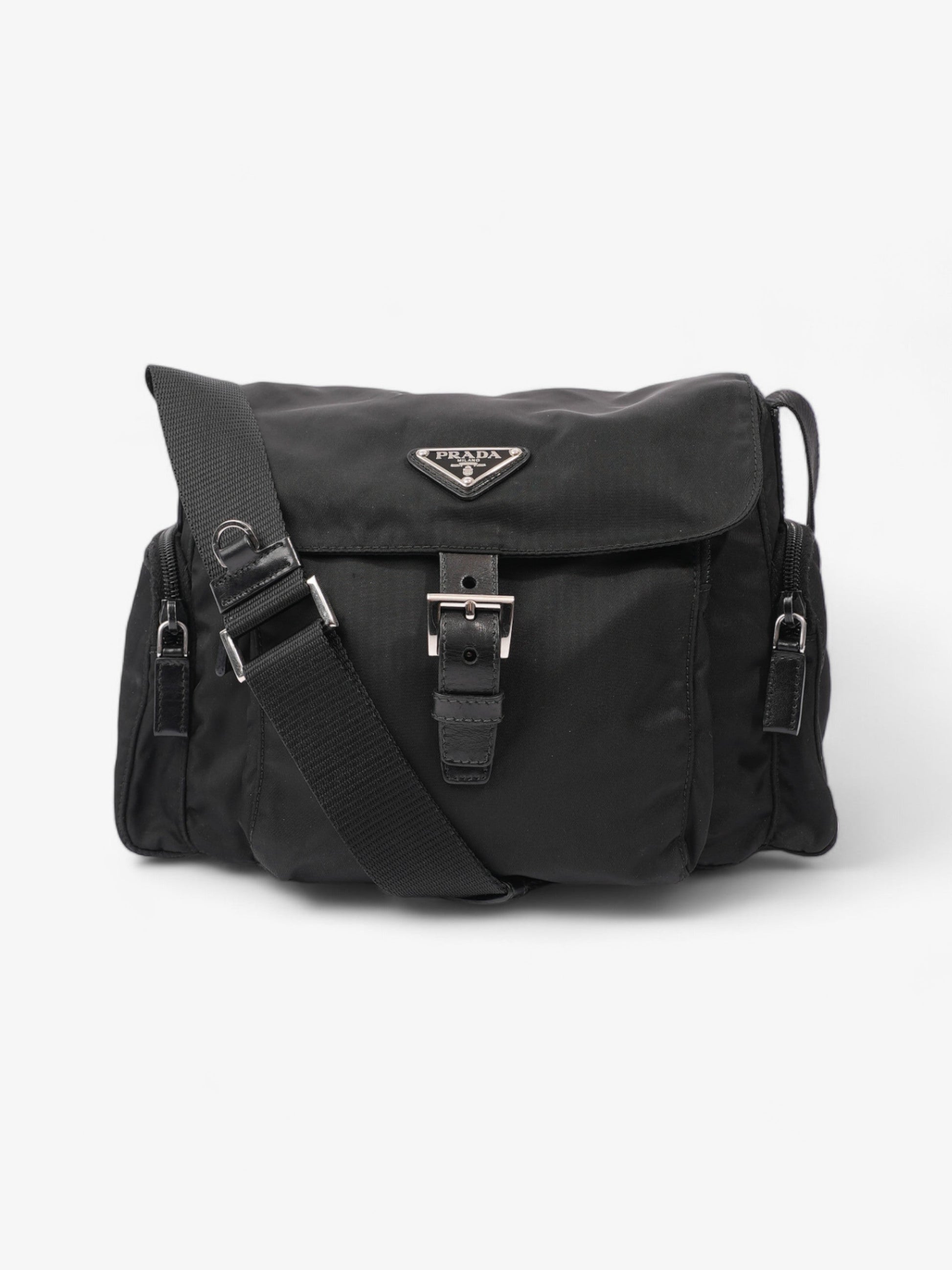 Prada Tessuto Crossbody Re Nylon Black Crossbody Bag