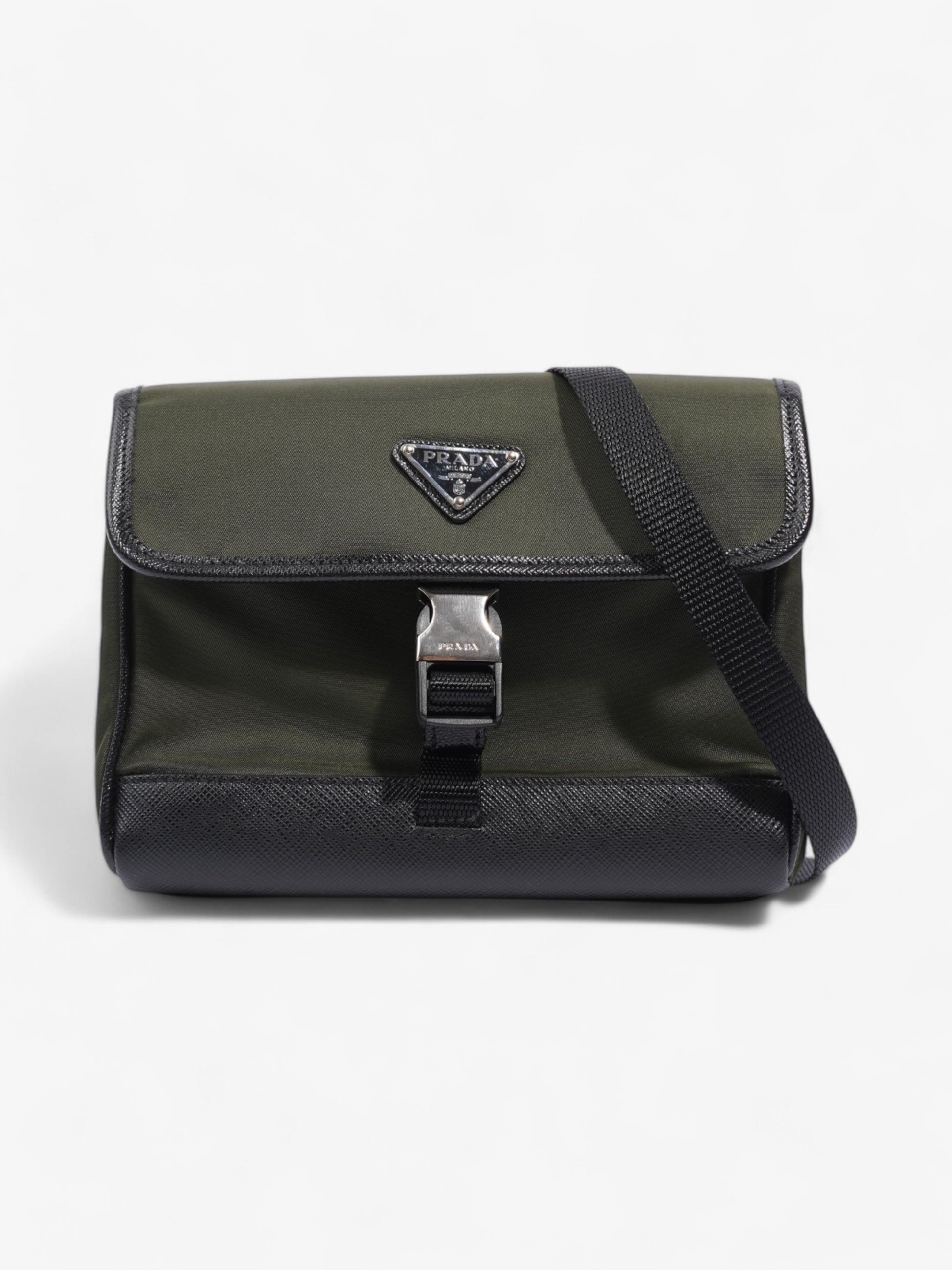 Prada Pl Ue Smartphone Case Military Re Crossbody Bag Nylon Black Green