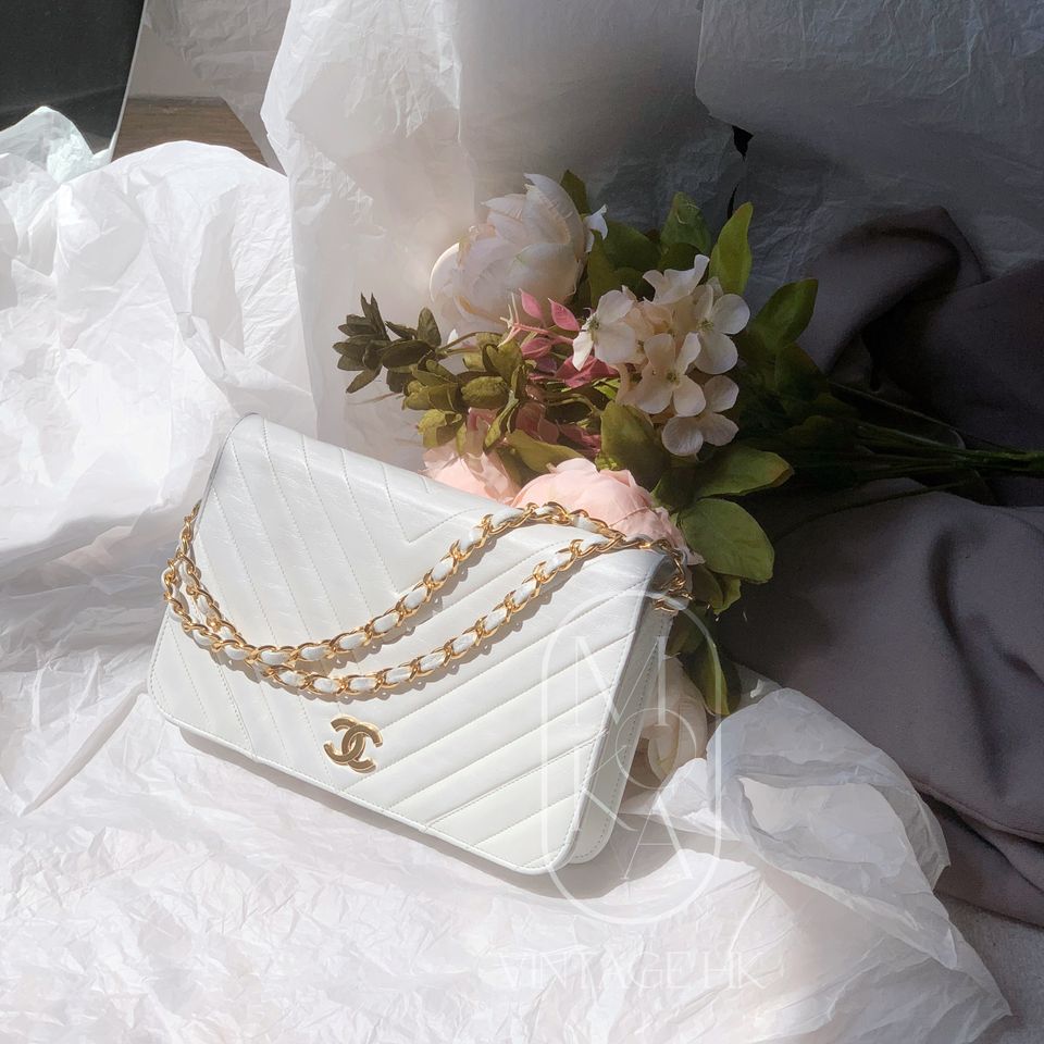 Chanel   V-Stitch Flap Bag