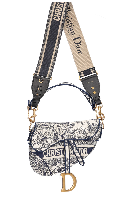 Dior Saddle Bag Toile de Jouy Handbag