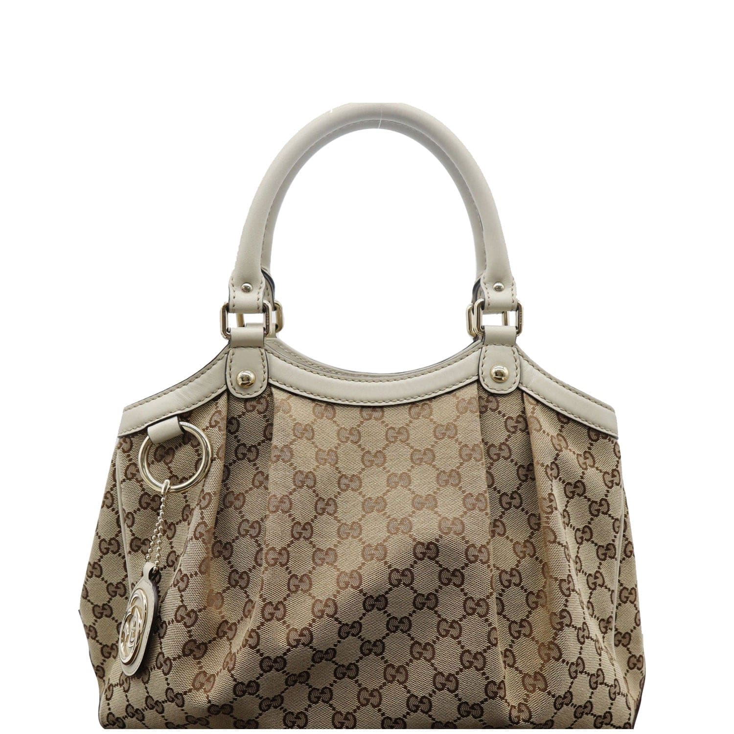 Gucci Sukey Tote Bag Canvas Beige Shoulder Bag